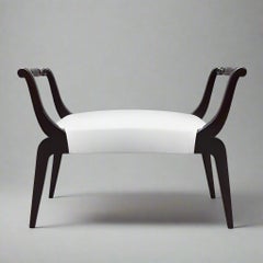 Ebonized Italian Mid Century Bench