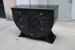 Ebonized Italian Modernist Chest of Drawers