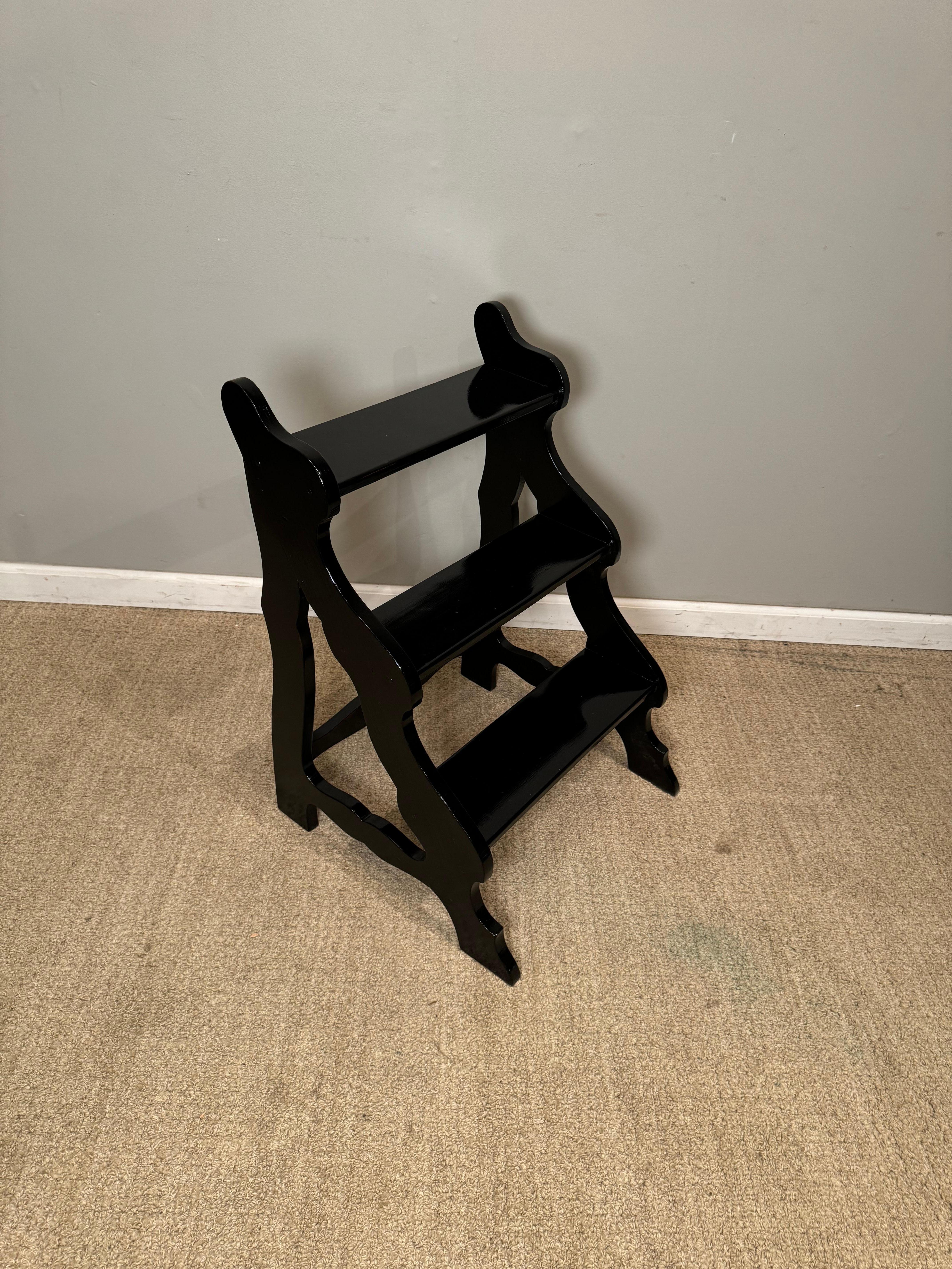 19th Century Ebonized Library Steps For Sale