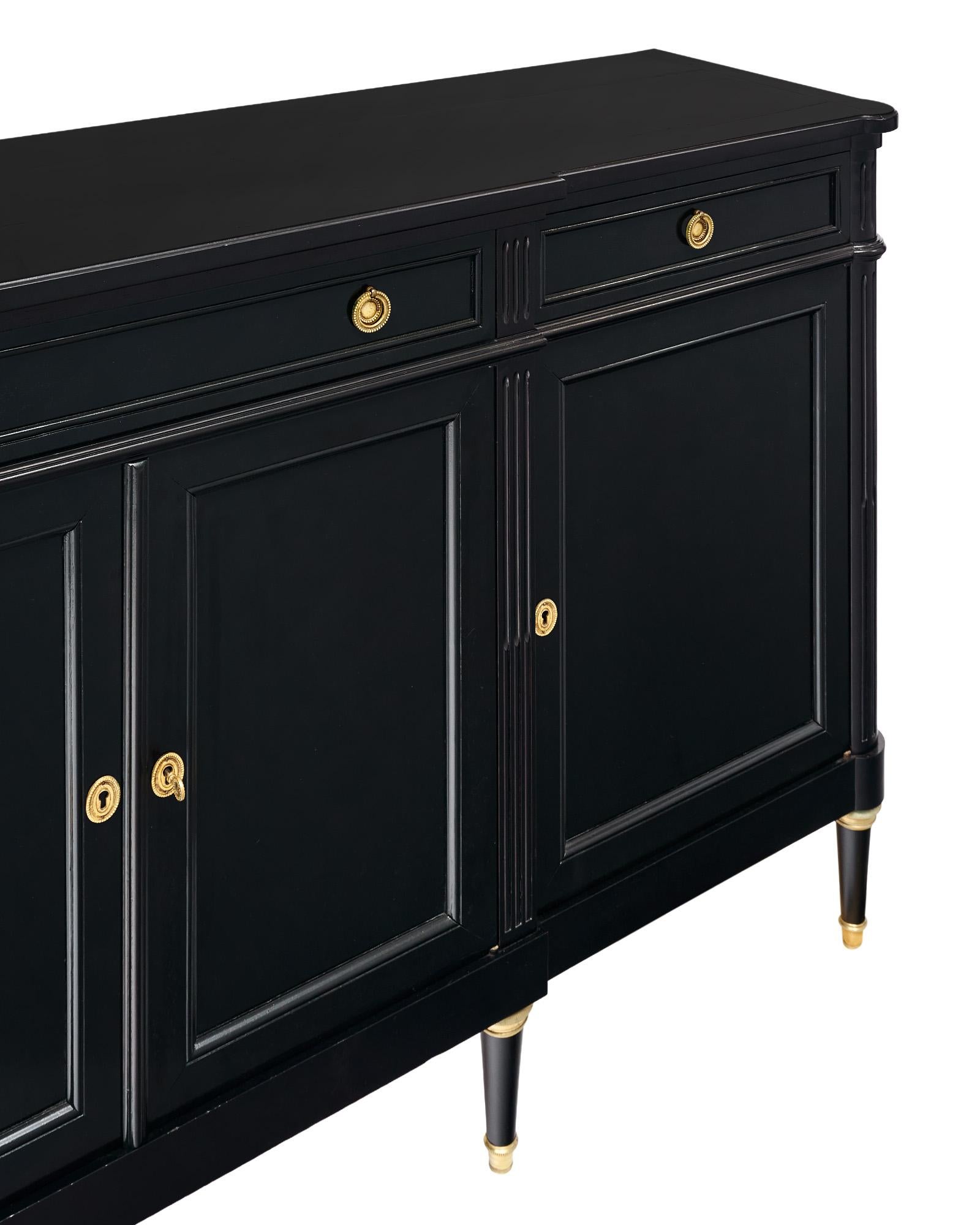 Early 20th Century Ebonized Louis XVI Antique French Buffet