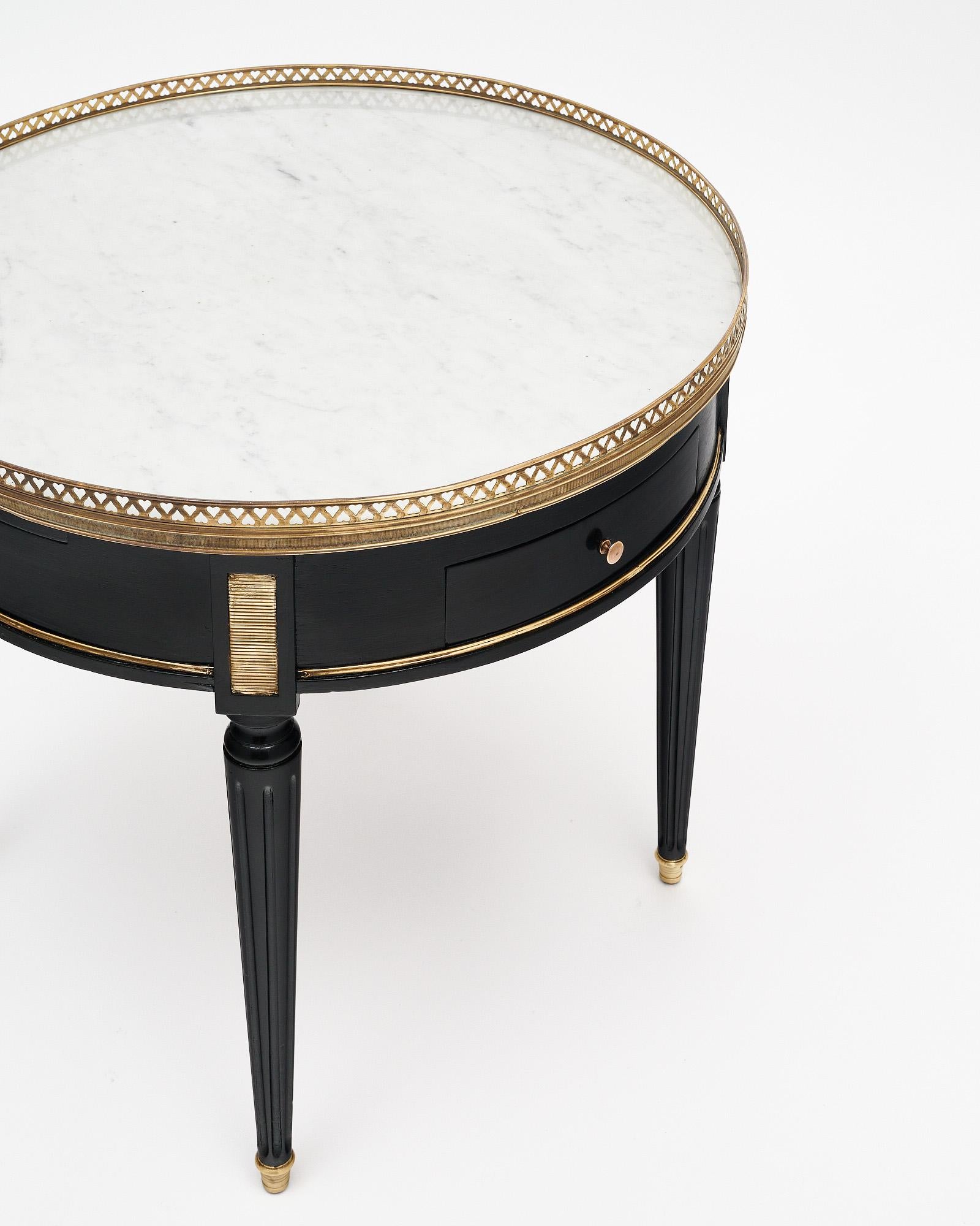 French Ebonized Louis XVI “Bouillotte“ Side Table For Sale