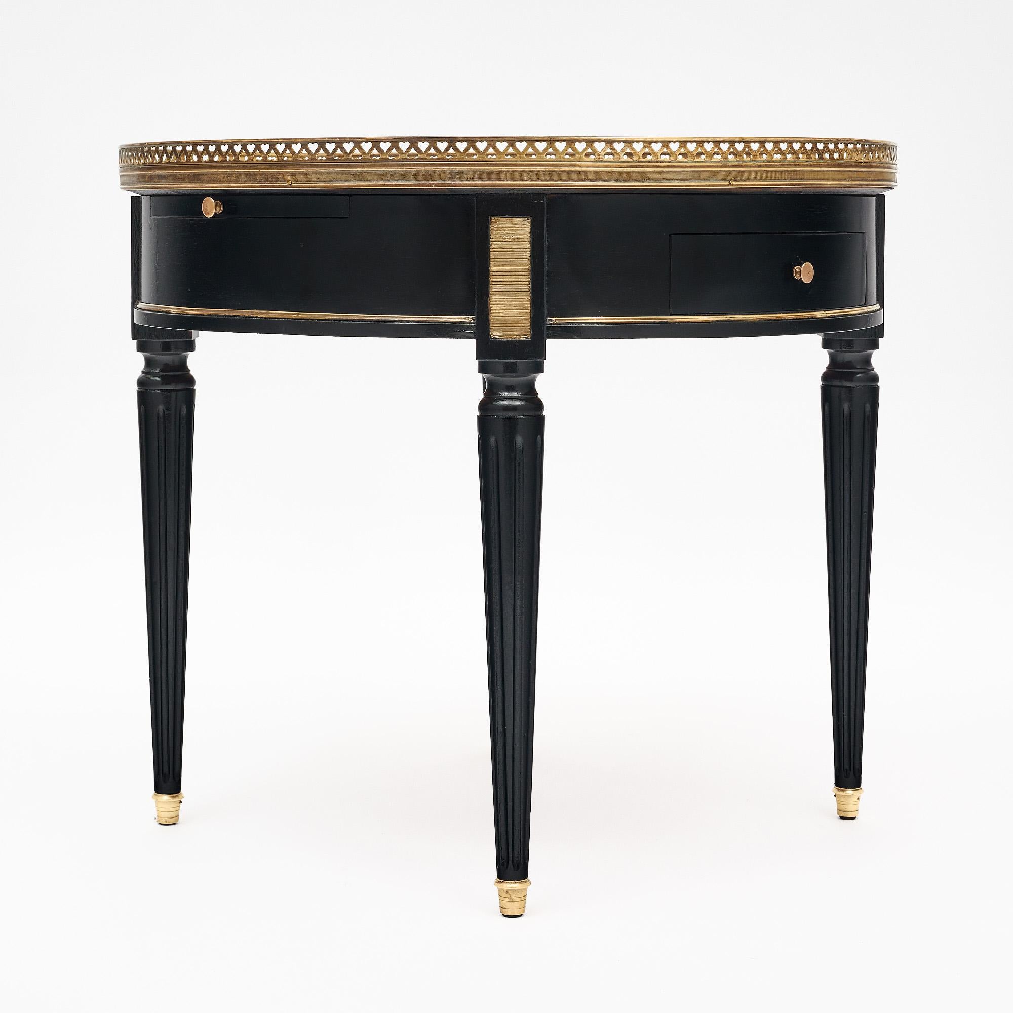 Early 20th Century Ebonized Louis XVI “Bouillotte“ Side Table For Sale