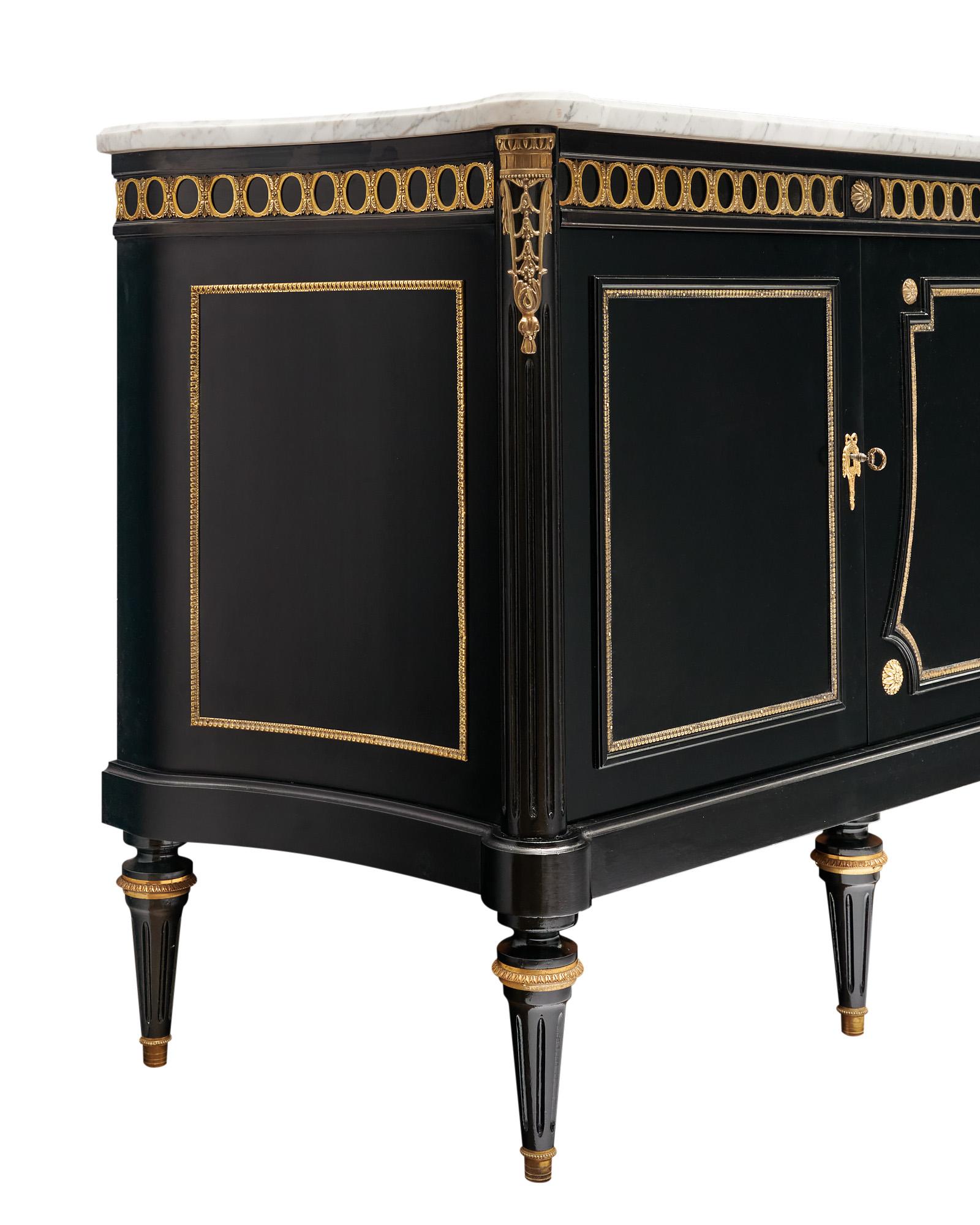 Ebonized Louis XVI Grande Buffet For Sale 1