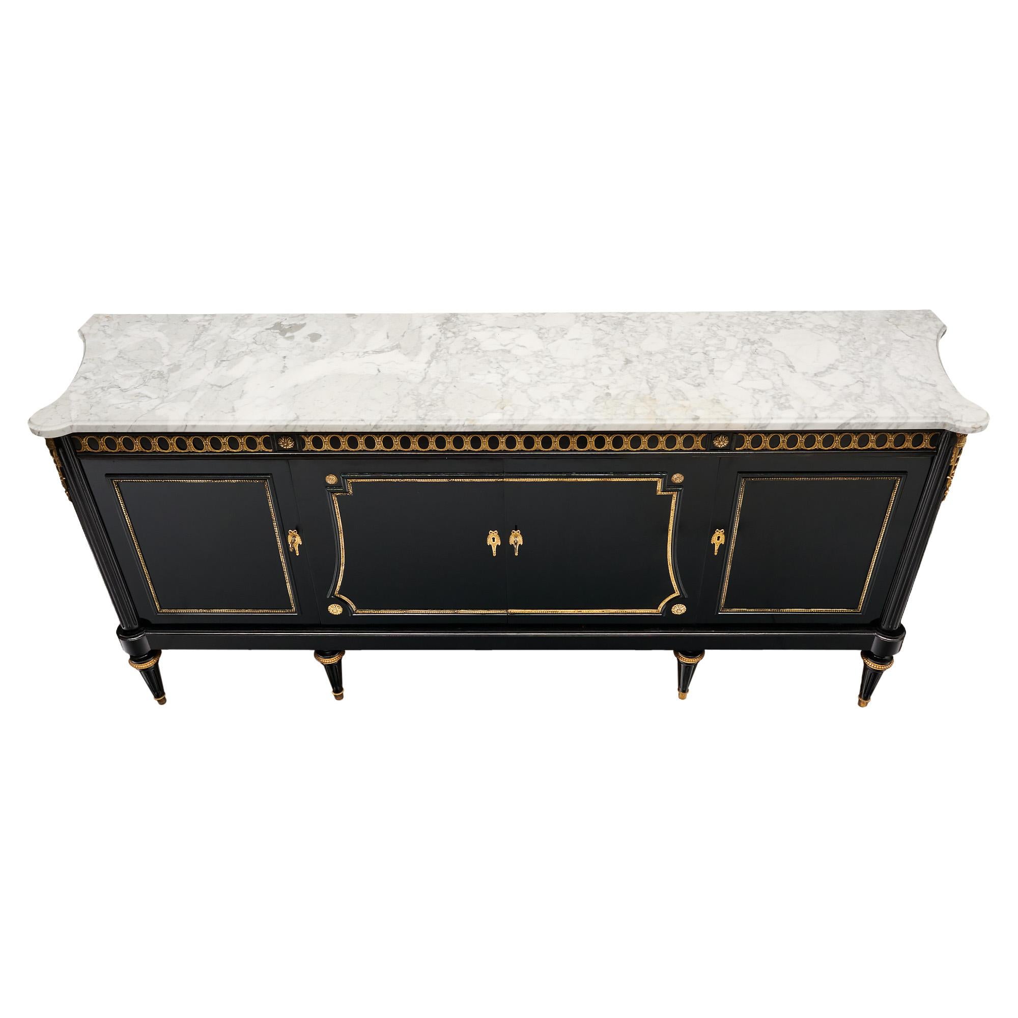 Ebonized Louis XVI Grande Buffet For Sale 2