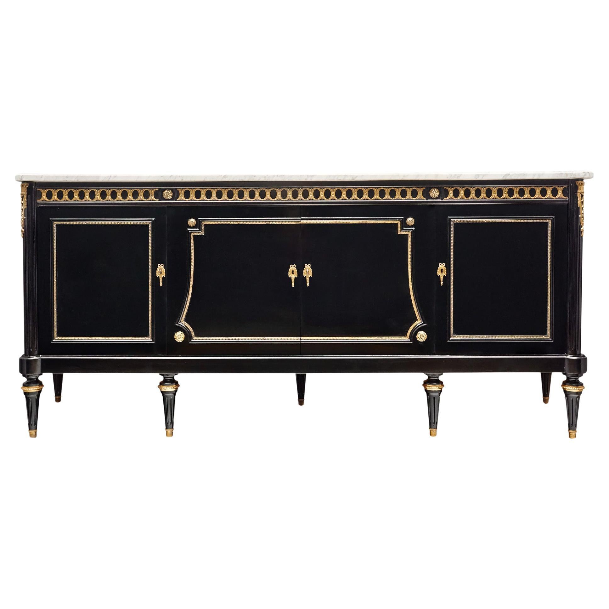 Ebonized Louis XVI Grande Buffet For Sale