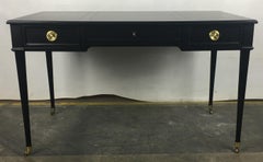 Ebonized Louis XVI Style Bureau Plat by Baker Furniture