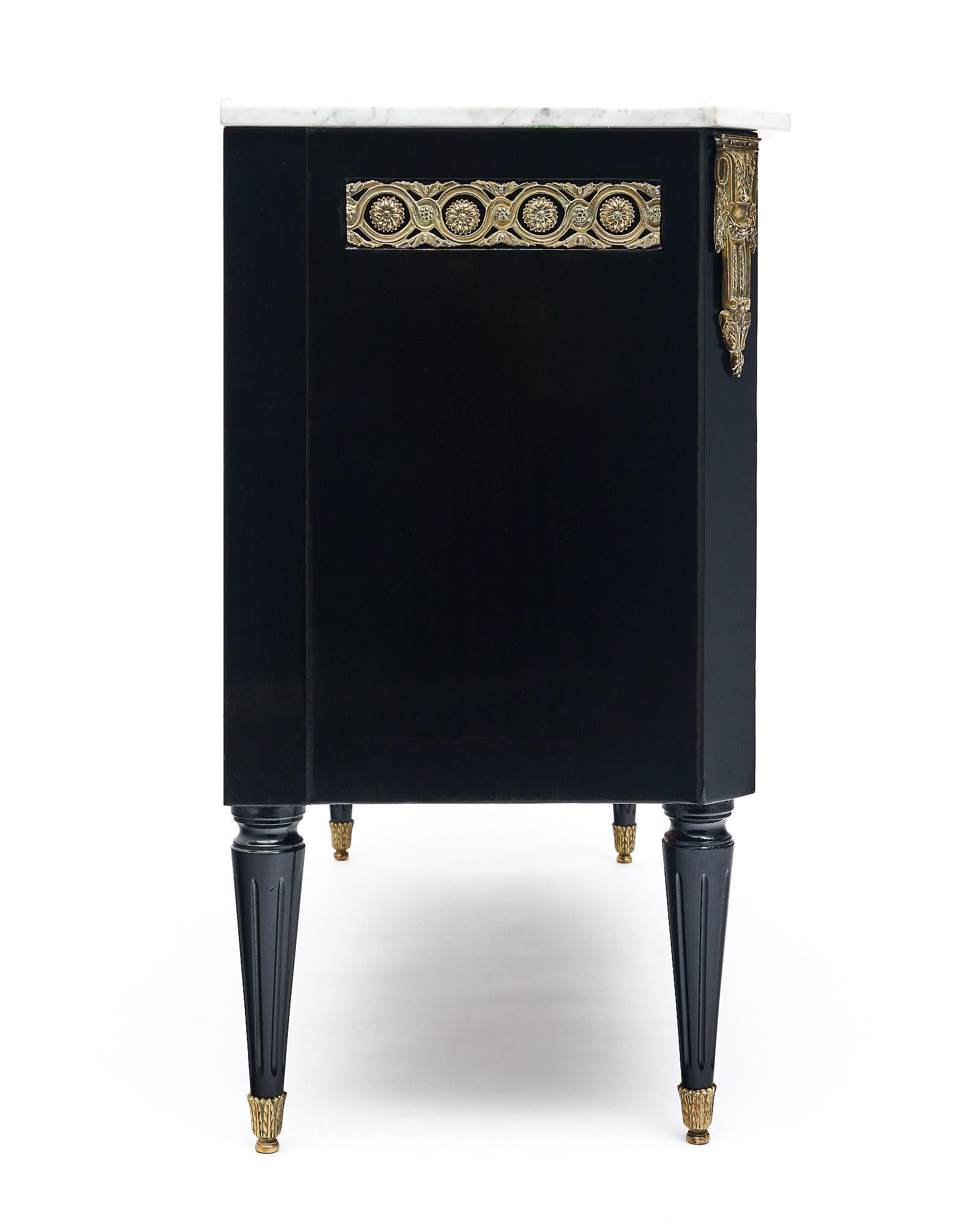 Ebonized Louis XVI Style Chest of Drawers For Sale 2