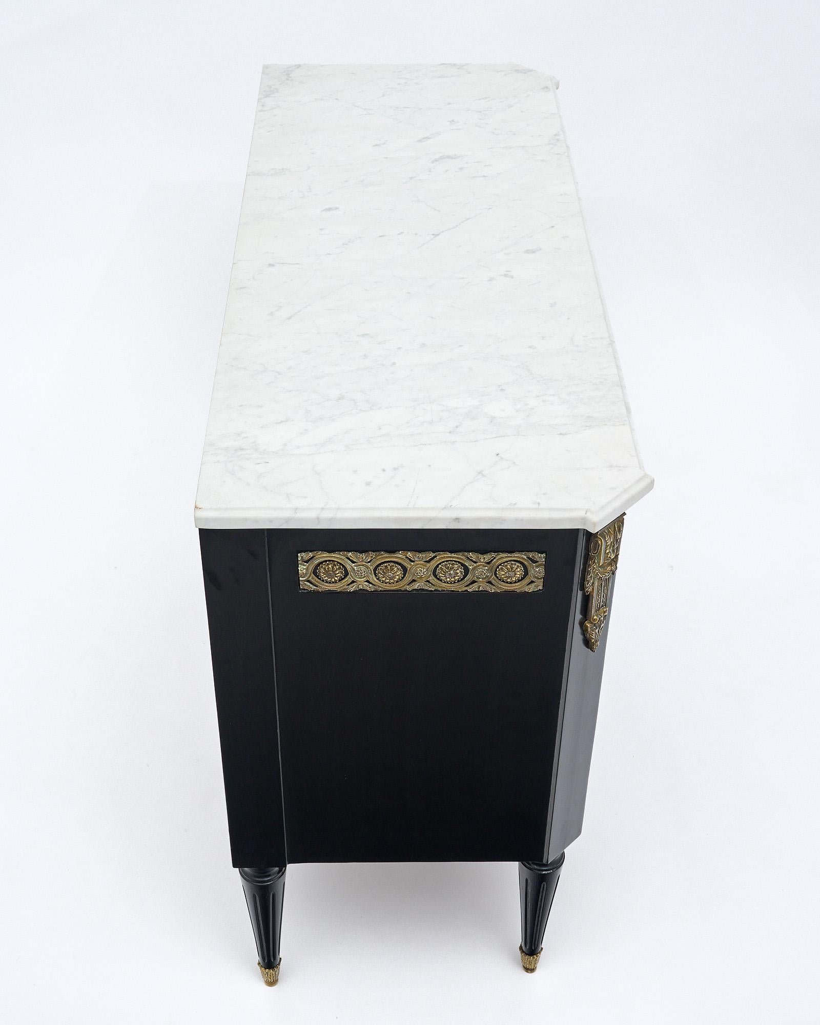 Ebonized Louis XVI Style Chest of Drawers For Sale 3