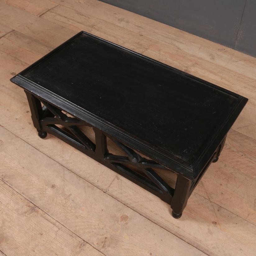 Victorian Ebonized Low Lamp or Coffee Table