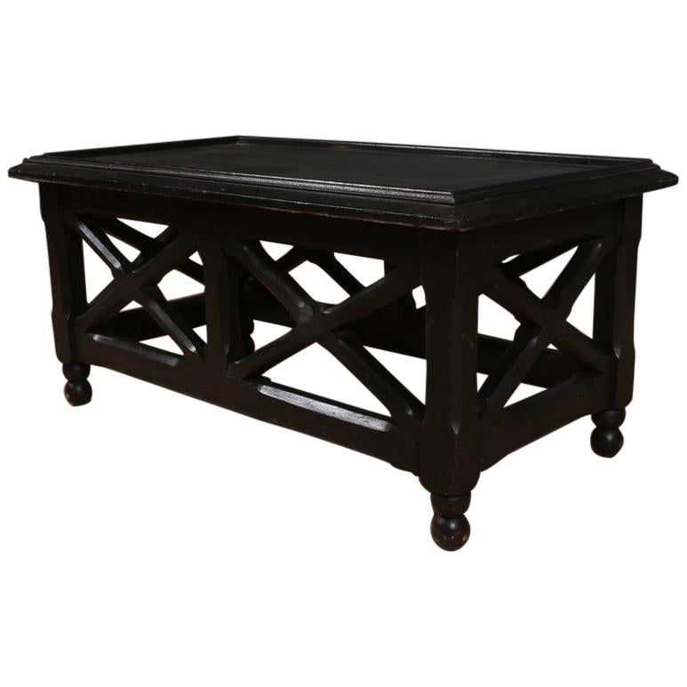 Ebonized Low Lamp or Coffee Table