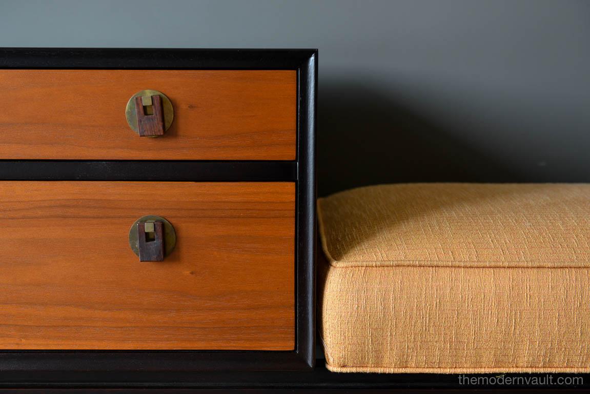 American Ebonized Mahogany Bench Table by Edward Wormley for Dunbar, Ca. 1950