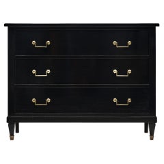 Ebonized Mahogany Chest of Drawers, French Directoire Style, 1900