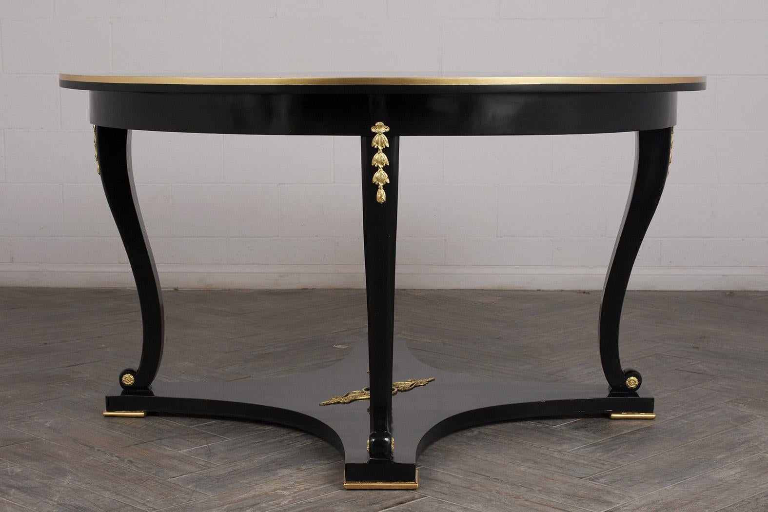 Hand-Crafted 19th Century French Regency Center Table 