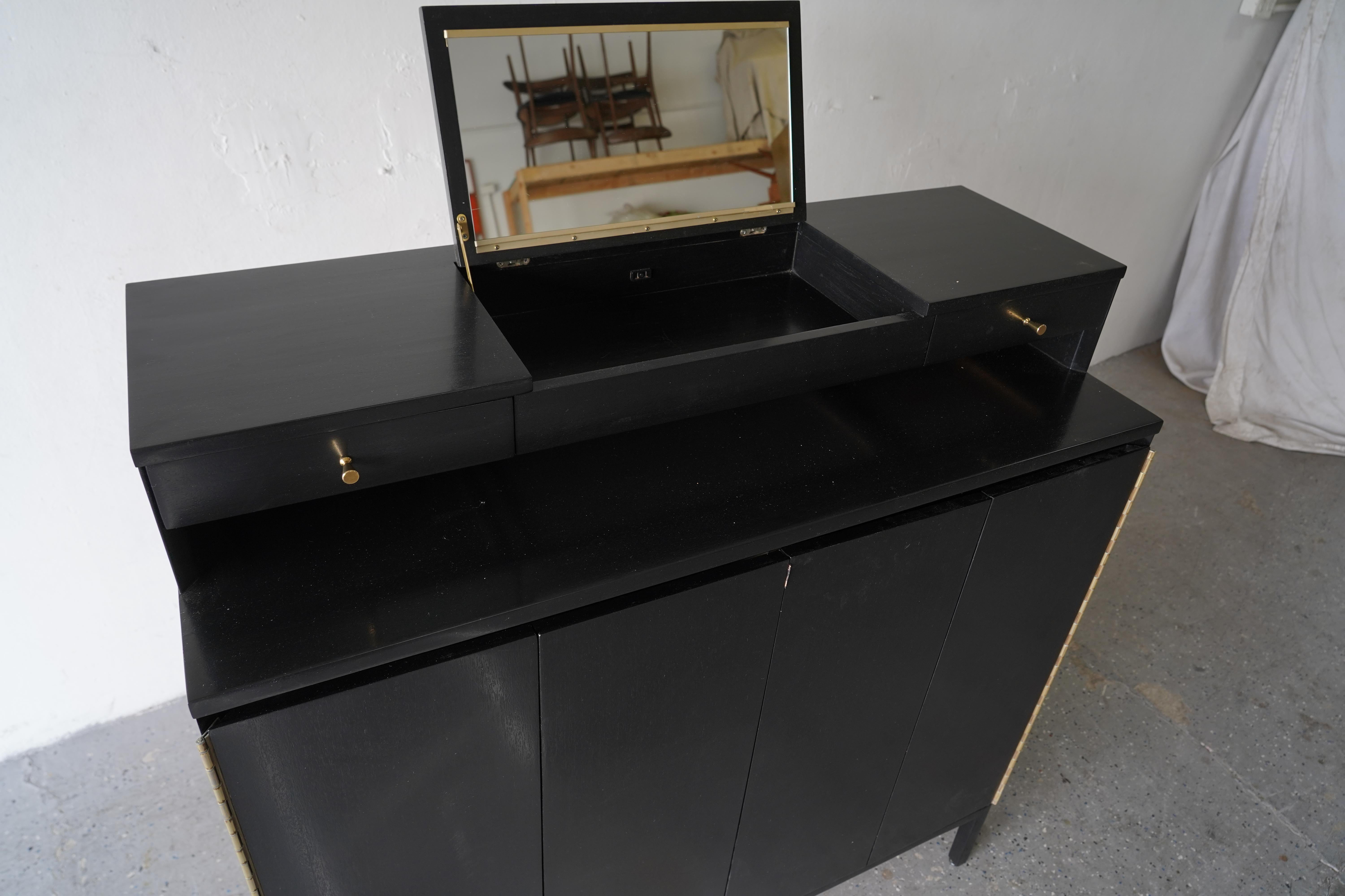 Ebonized Mahogany Concealed Gentleman’s Chest by Paul McCobb for Calvin 5