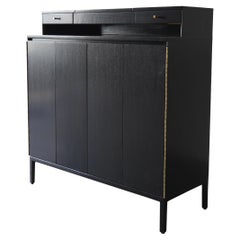 Vintage Ebonized Mahogany Concealed Gentleman’s Chest by Paul McCobb for Calvin