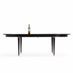Ebonized Mahogany Dining Table, in the Manner of Maison Jansen, C. 1940.
