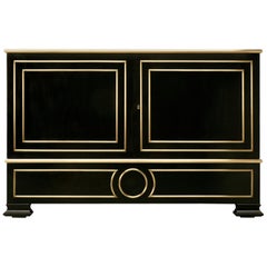 Ebonized Mahogany Directoire Style Buffet with Solid Bronze Trim Any Dimension