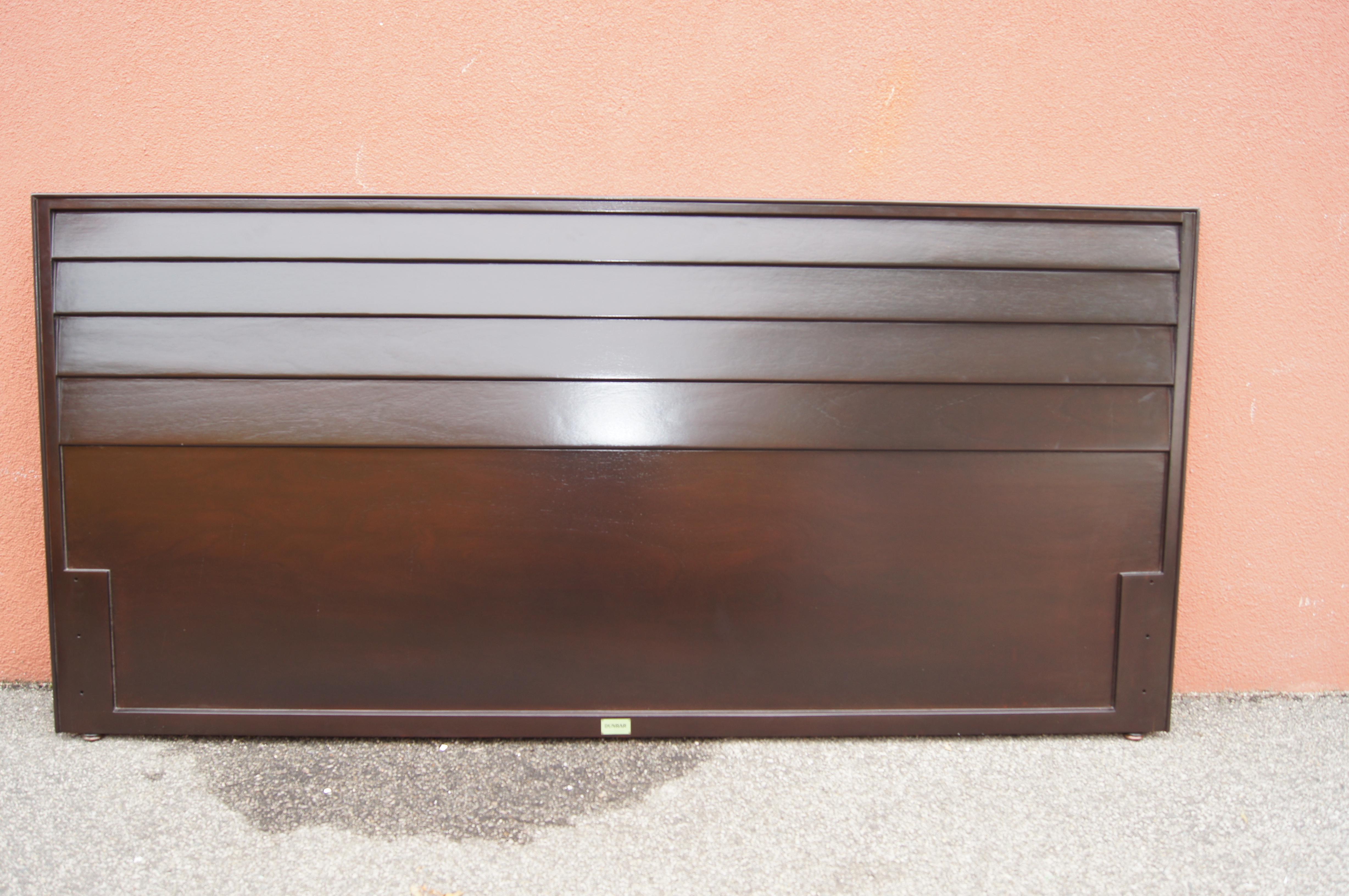 American Ebonized Mahogany King Headboard by Edward Wormley for Dunbar