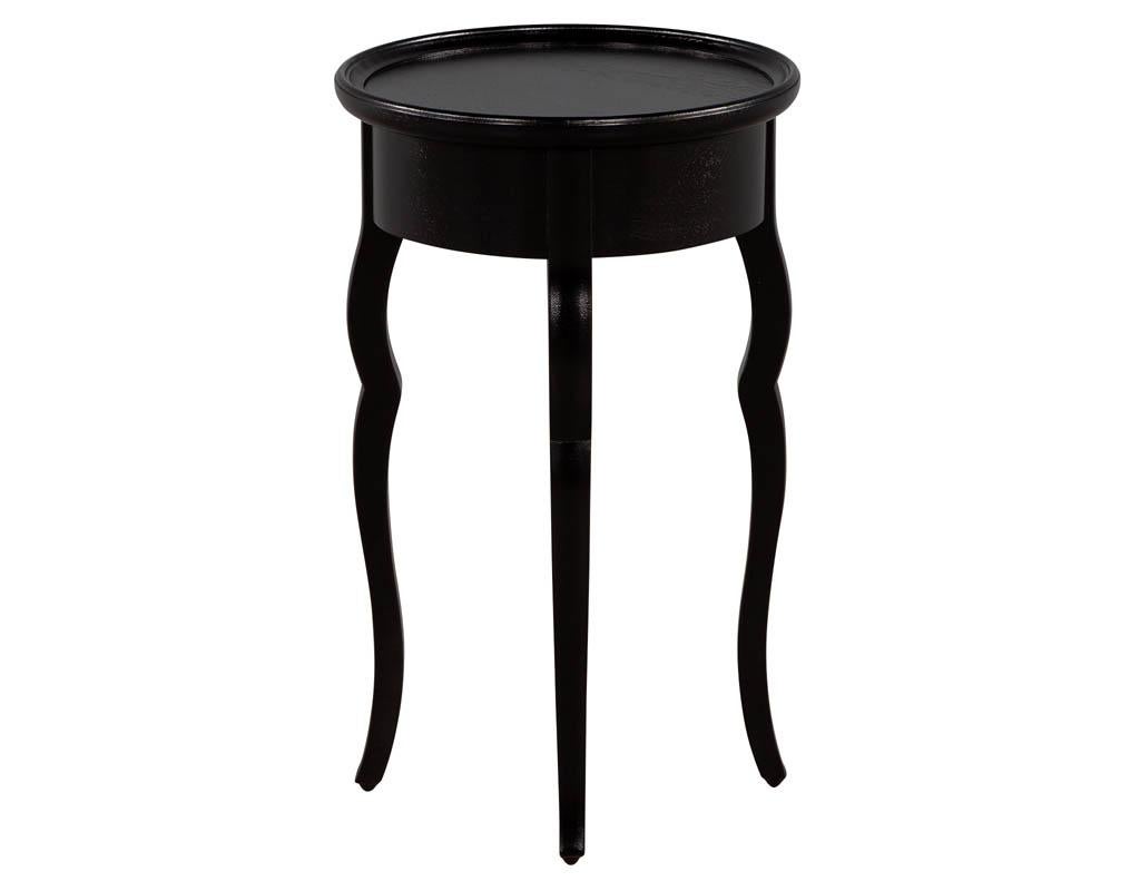 Modern Ebonized Mahogany Occasional Drink Table For Sale