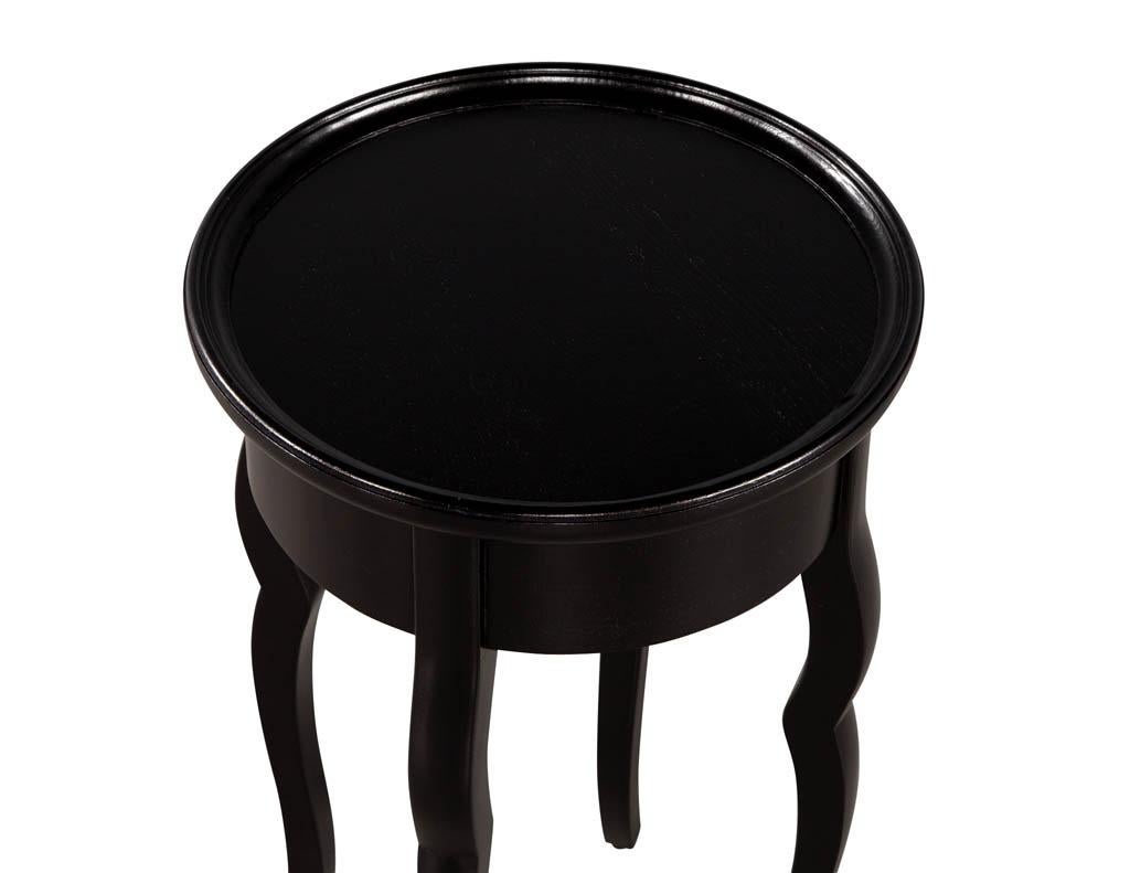 American Ebonized Mahogany Occasional Drink Table For Sale