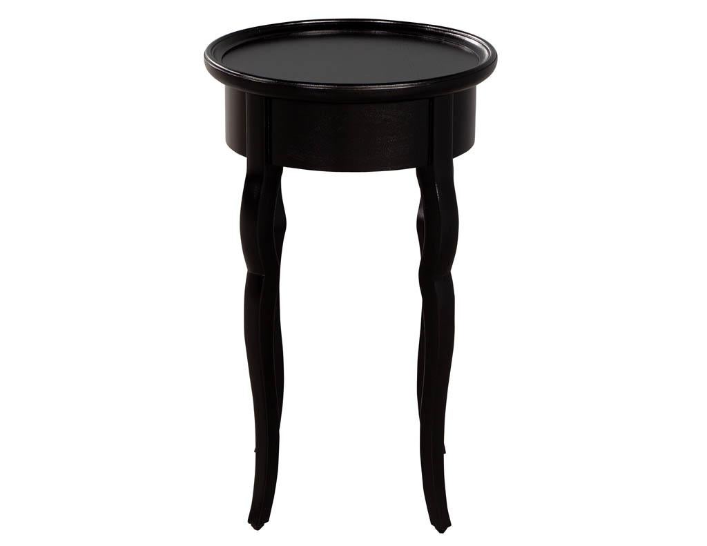 Ebonized Mahogany Occasional Drink Table In New Condition For Sale In North York, ON