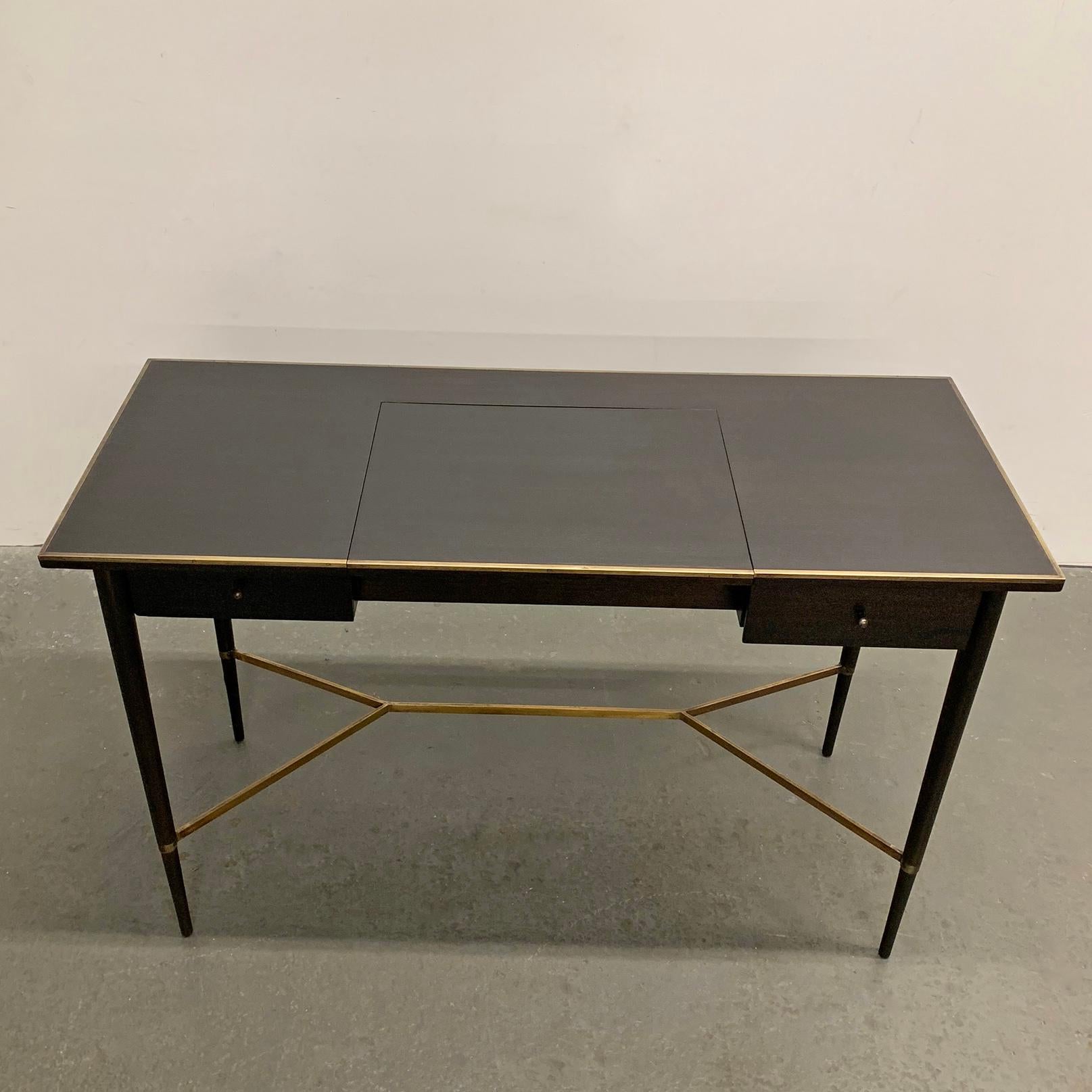 Mid-Century Modern Ebonized Mahogany Vanity Table by Paul McCobb for Calvin, Irwin Collection