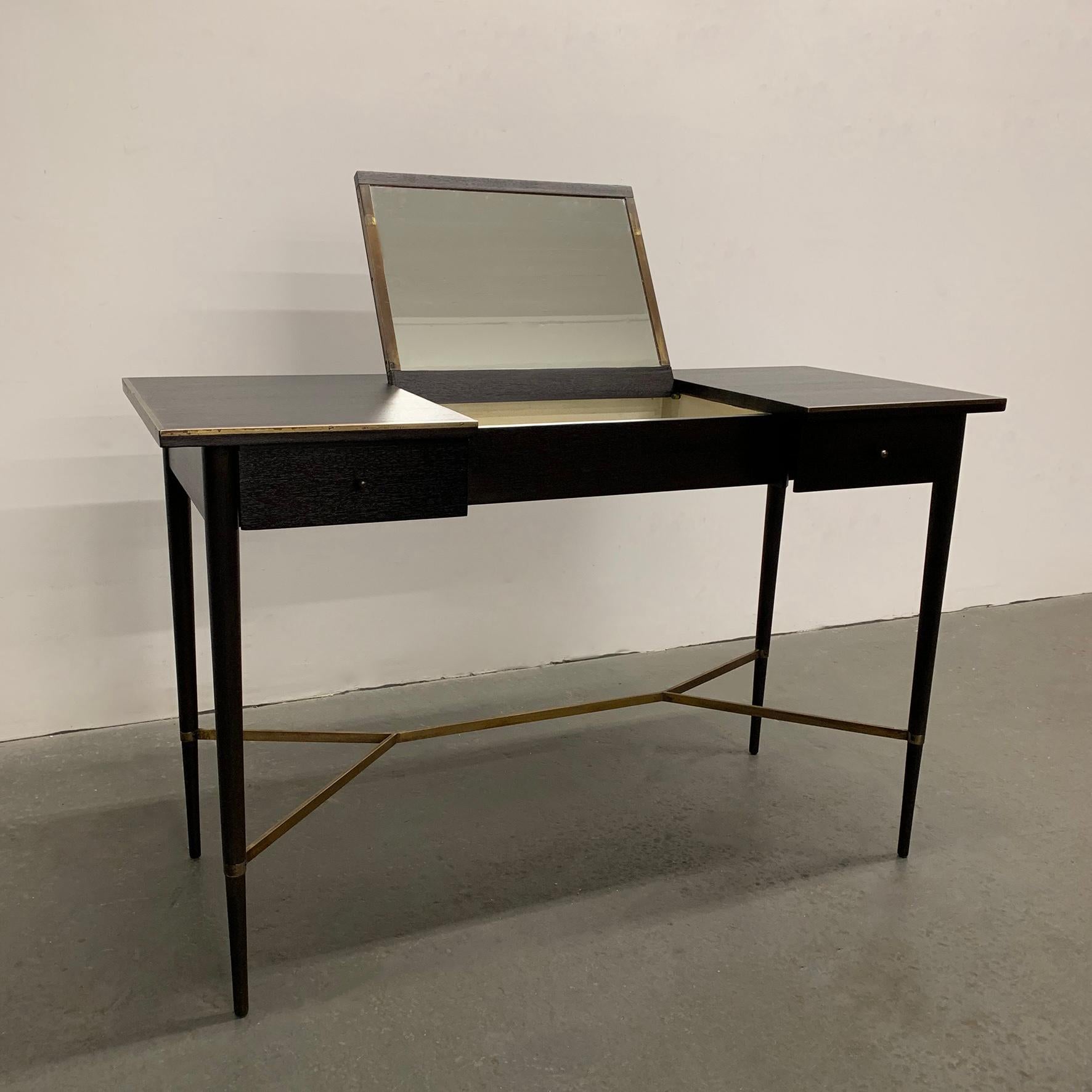 American Ebonized Mahogany Vanity Table by Paul McCobb for Calvin, Irwin Collection