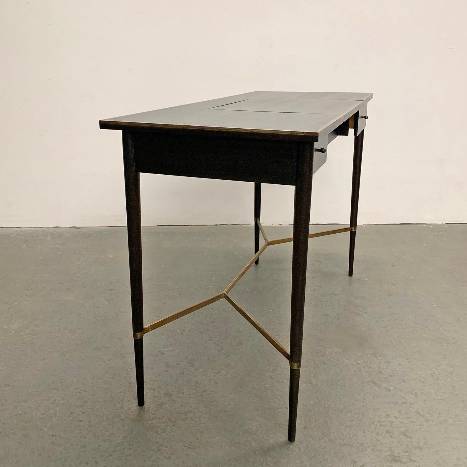 Ebonized Mahogany Vanity Table by Paul McCobb for Calvin, Irwin Collection In Good Condition In Brooklyn, NY
