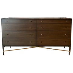 Ebonized Maple and Brass Dresser by Paul McCobb for Calvin