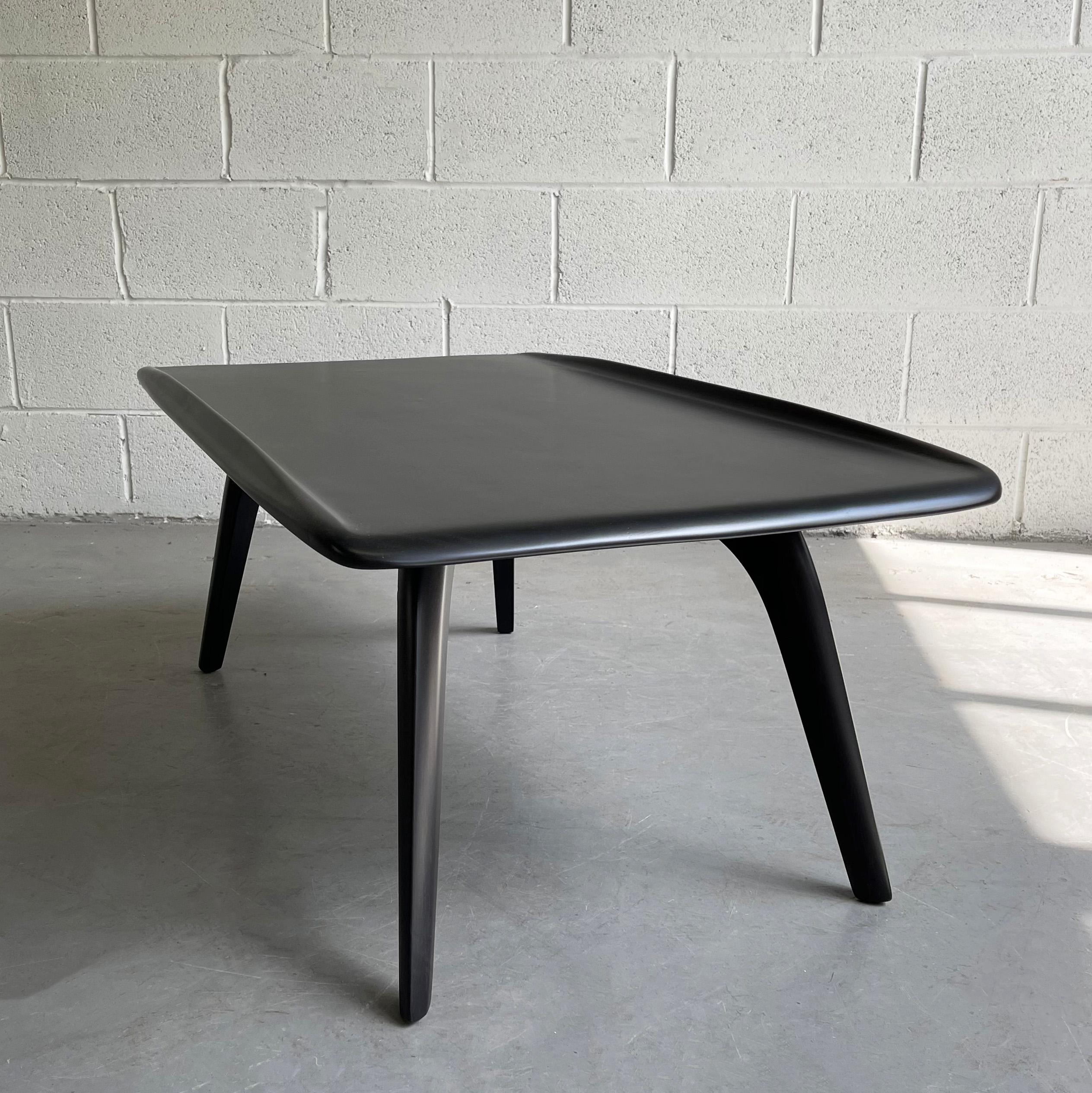 American Ebonized Maple Heywood Wakefield Wishbone Coffee Table