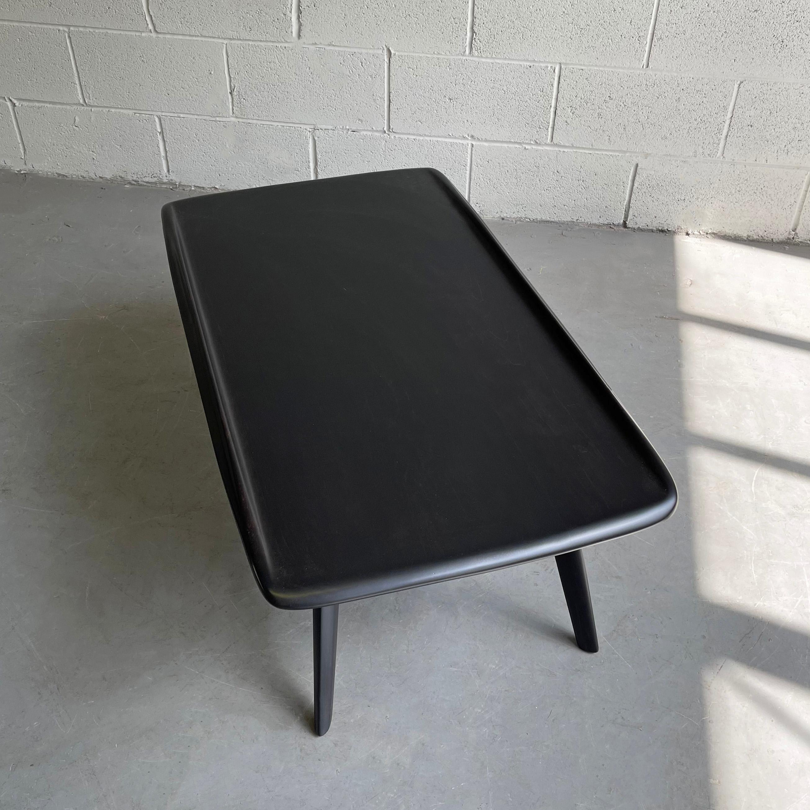 Ebonized Maple Heywood Wakefield Wishbone Coffee Table 1
