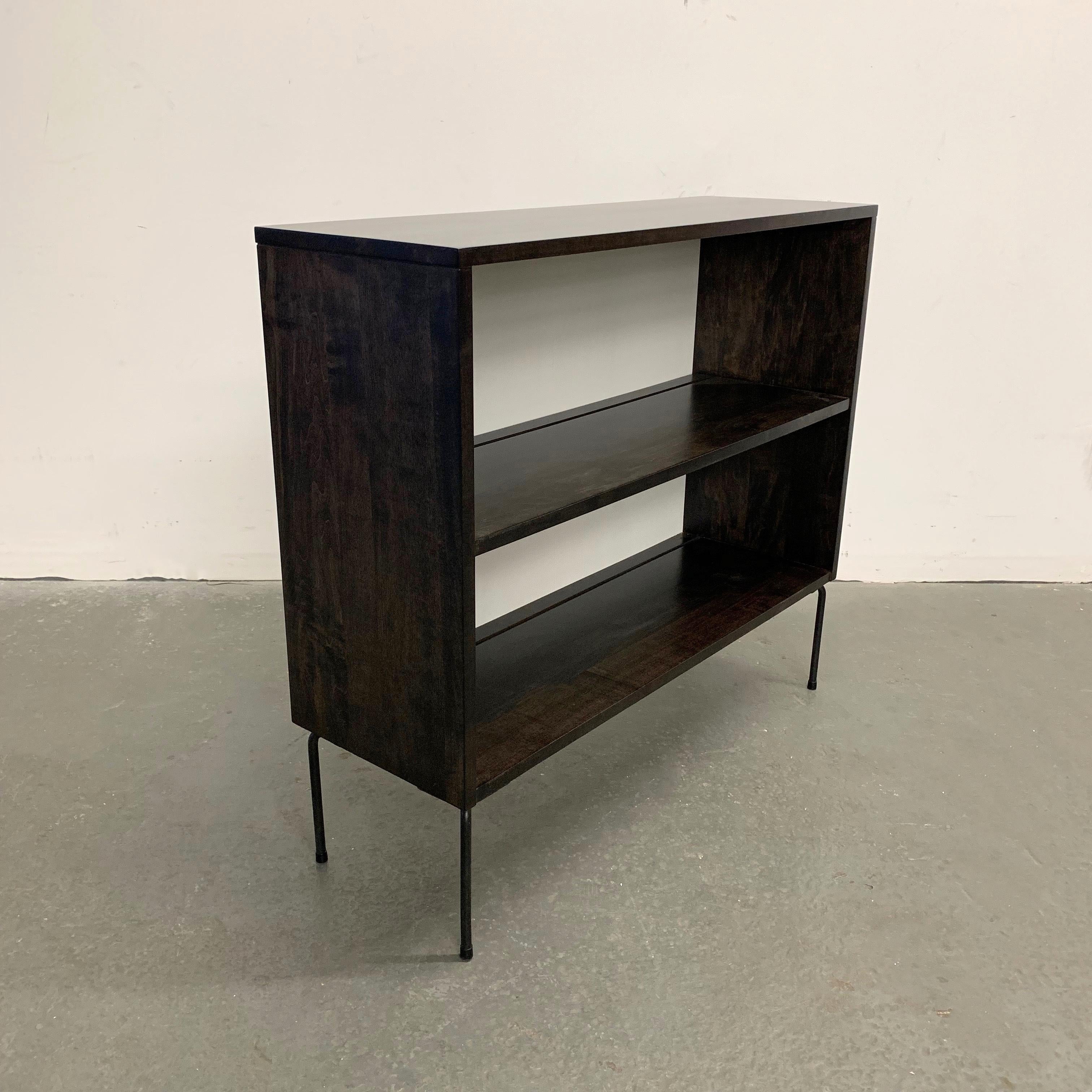 Ebonized Maple Open Bookcase by Paul McCobb In Good Condition In Brooklyn, NY