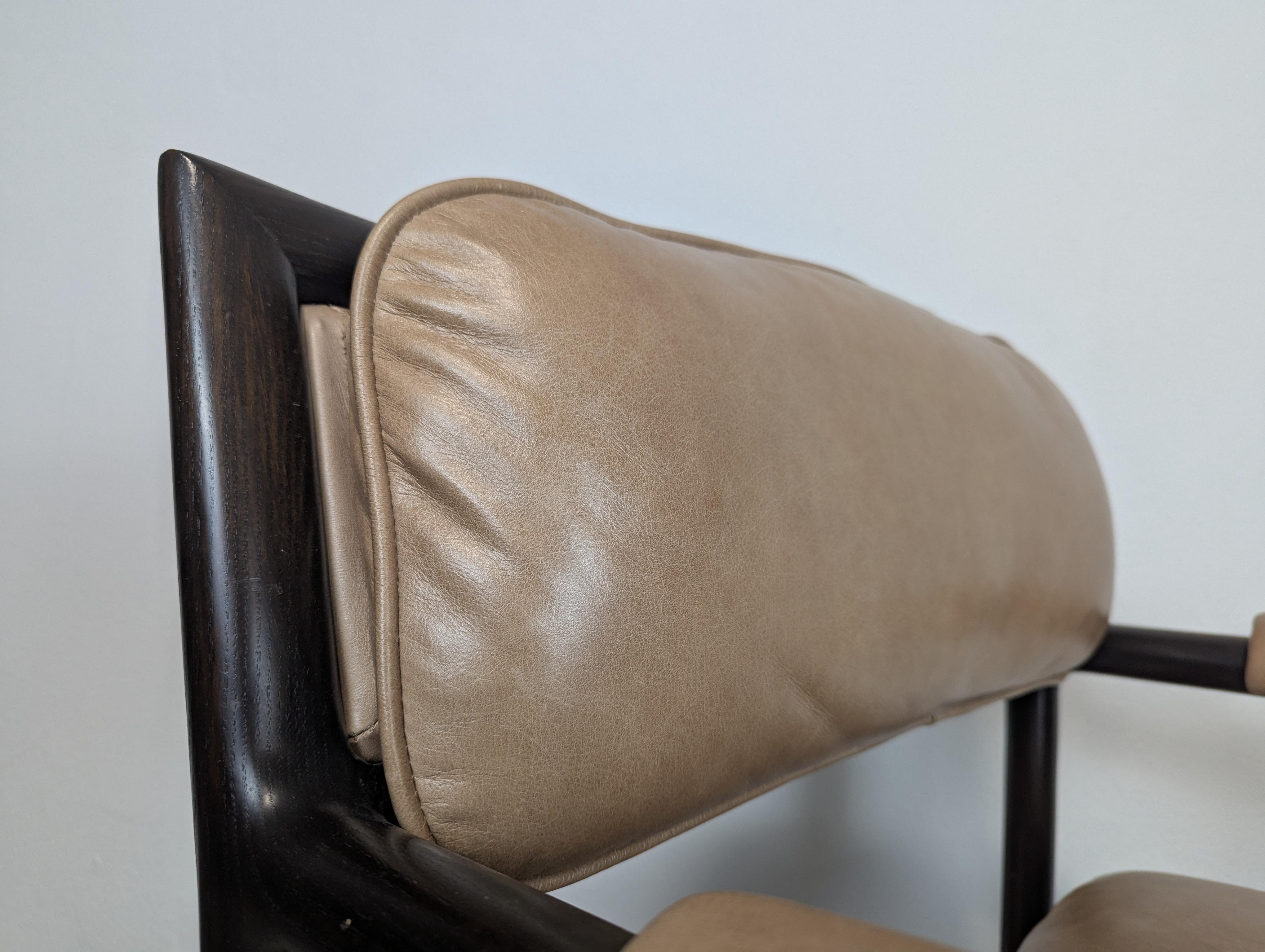 Sillón moderno de mediados de siglo ebonizado de Edward Wormley para Dunbar, c1960s en venta 3