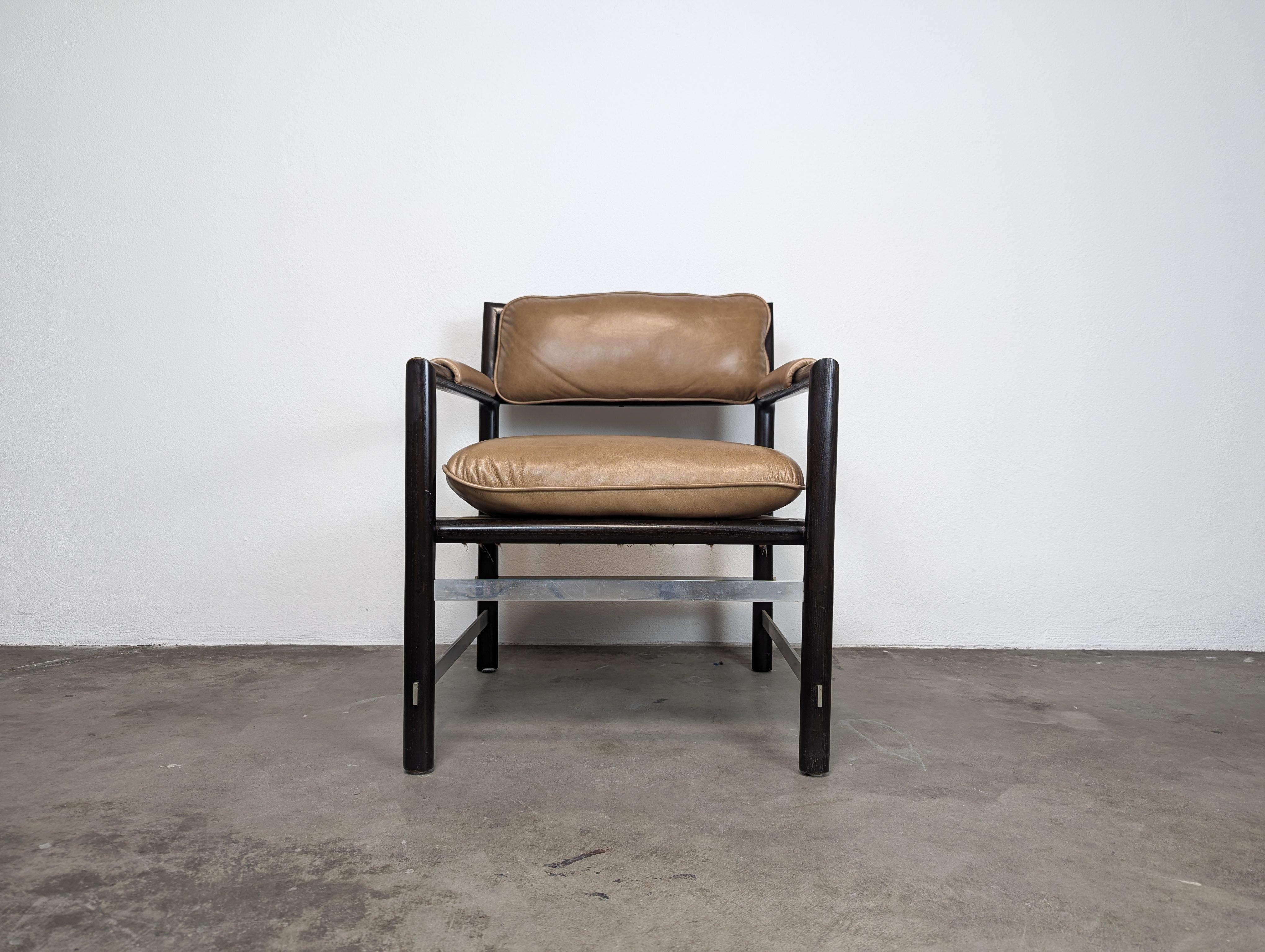 Sillón moderno de mediados de siglo ebonizado de Edward Wormley para Dunbar, c1960s Moderno de mediados de siglo en venta