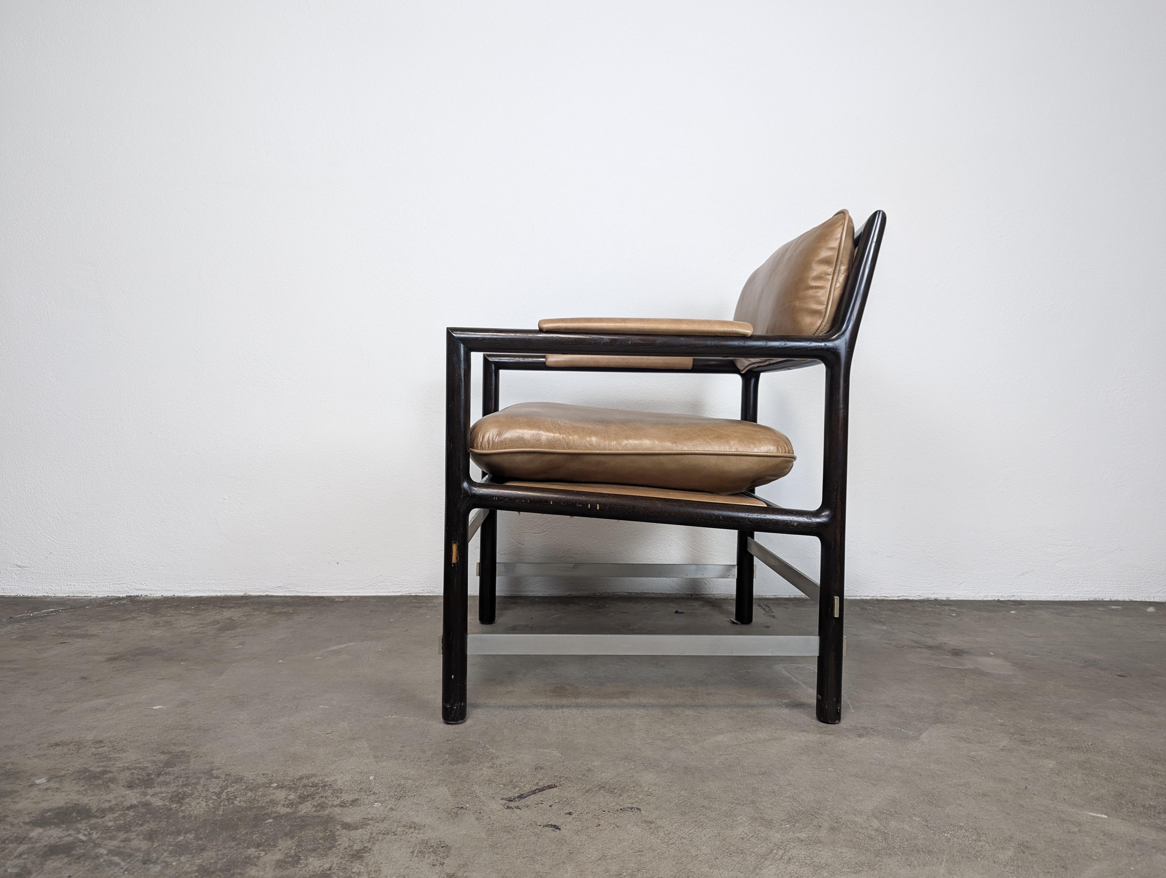 Sillón moderno de mediados de siglo ebonizado de Edward Wormley para Dunbar, c1960s Ebonizado en venta