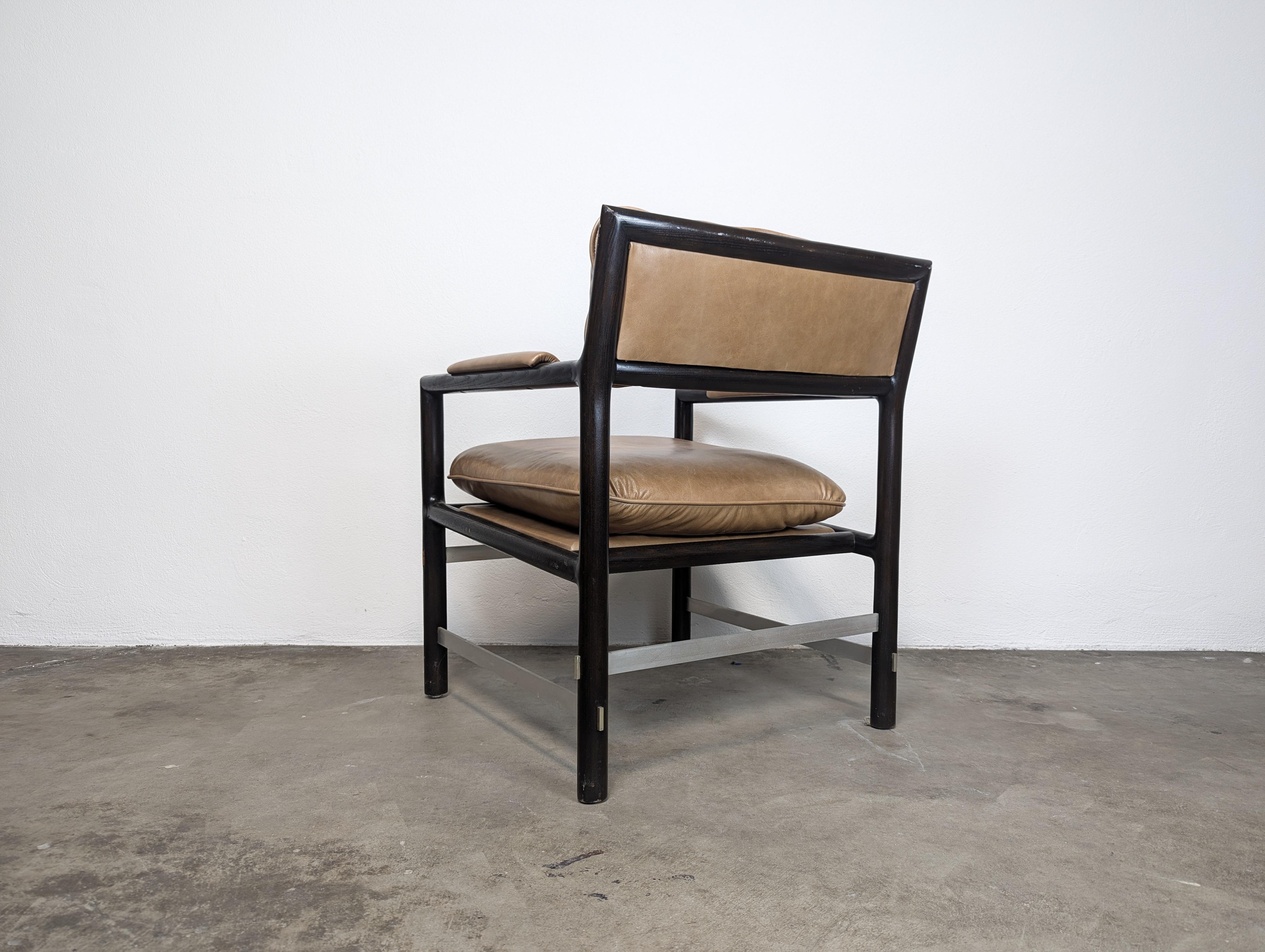 Sillón moderno de mediados de siglo ebonizado de Edward Wormley para Dunbar, c1960s en Bueno estado para la venta en Chino Hills, CA