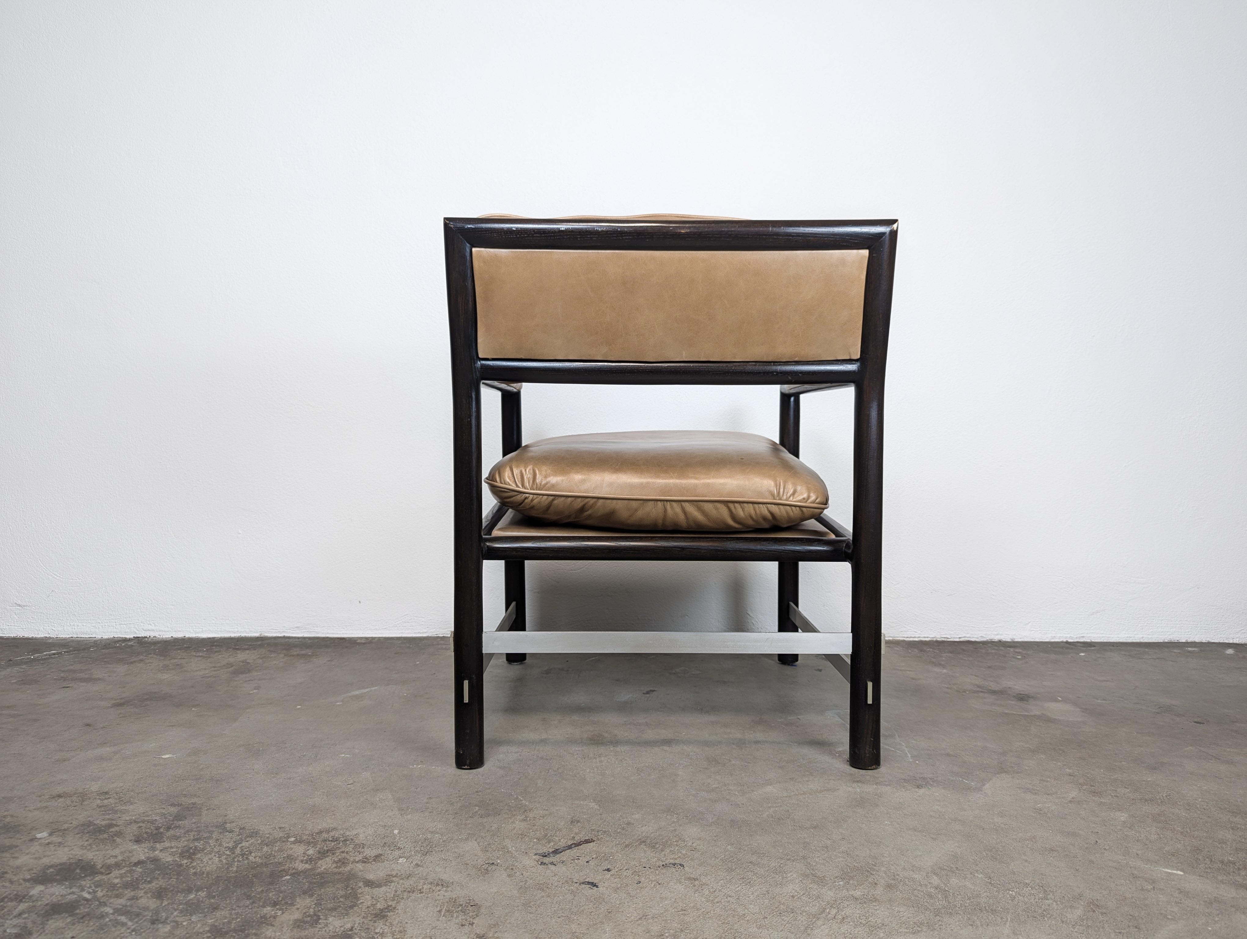 Sillón moderno de mediados de siglo ebonizado de Edward Wormley para Dunbar, c1960s mediados del siglo XX en venta