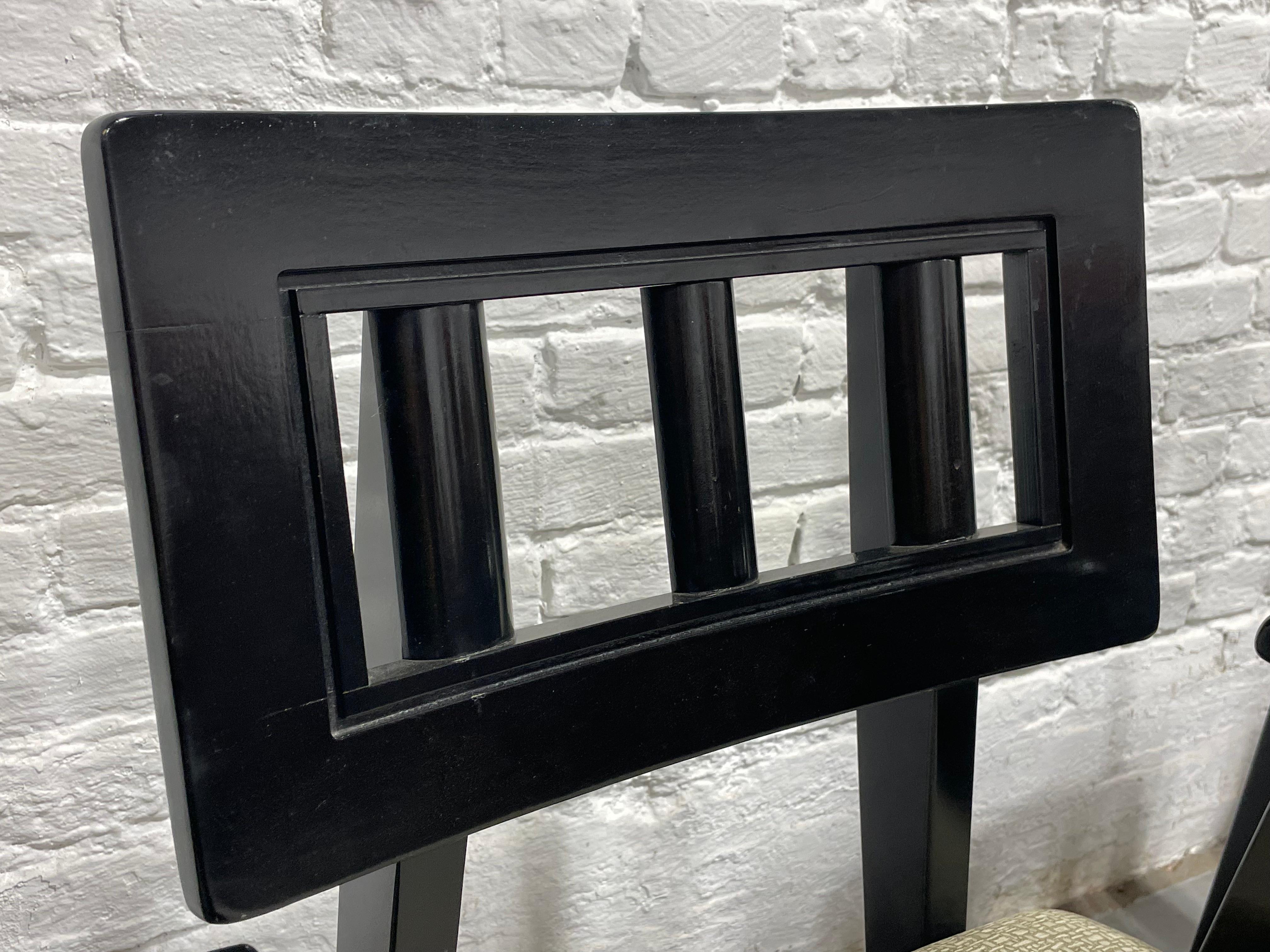 Mid-20th Century EBONIZED Mid Century Modern DINING CHAIRS, c. 1950's, Set/4 For Sale