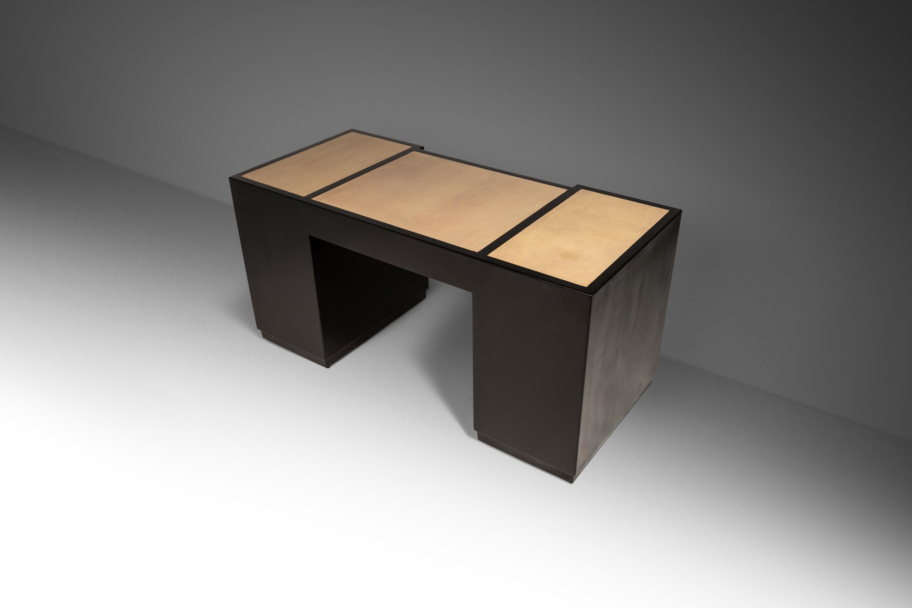 Ebonized Mid-Century Modern Executive / Campaign Desk by Edward Wormley For Sale 10