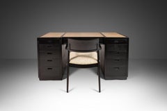 Ebonized Mid-Century Modern Executive / Campaign Desk by Edward Wormley