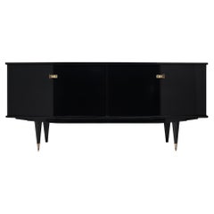 Französisches ebonisiertes Mid-Century-Modern-Buffet