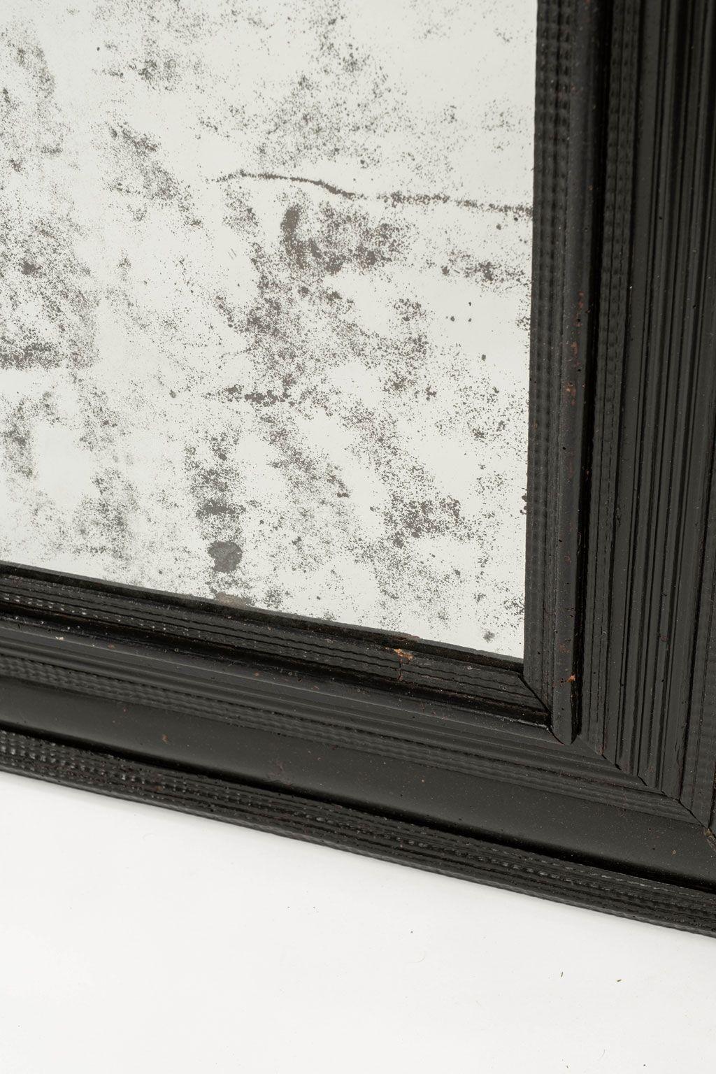Hand-Carved Ebonized Mirror For Sale