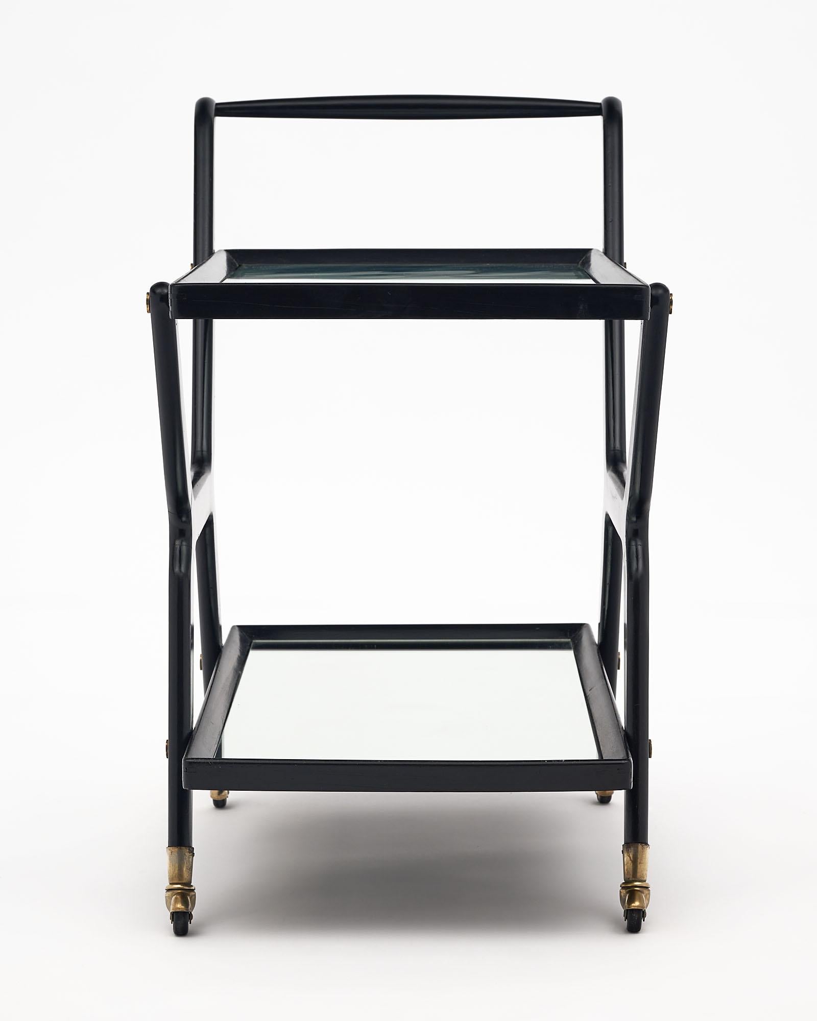 Ebonized Modernist Bar Cart 1