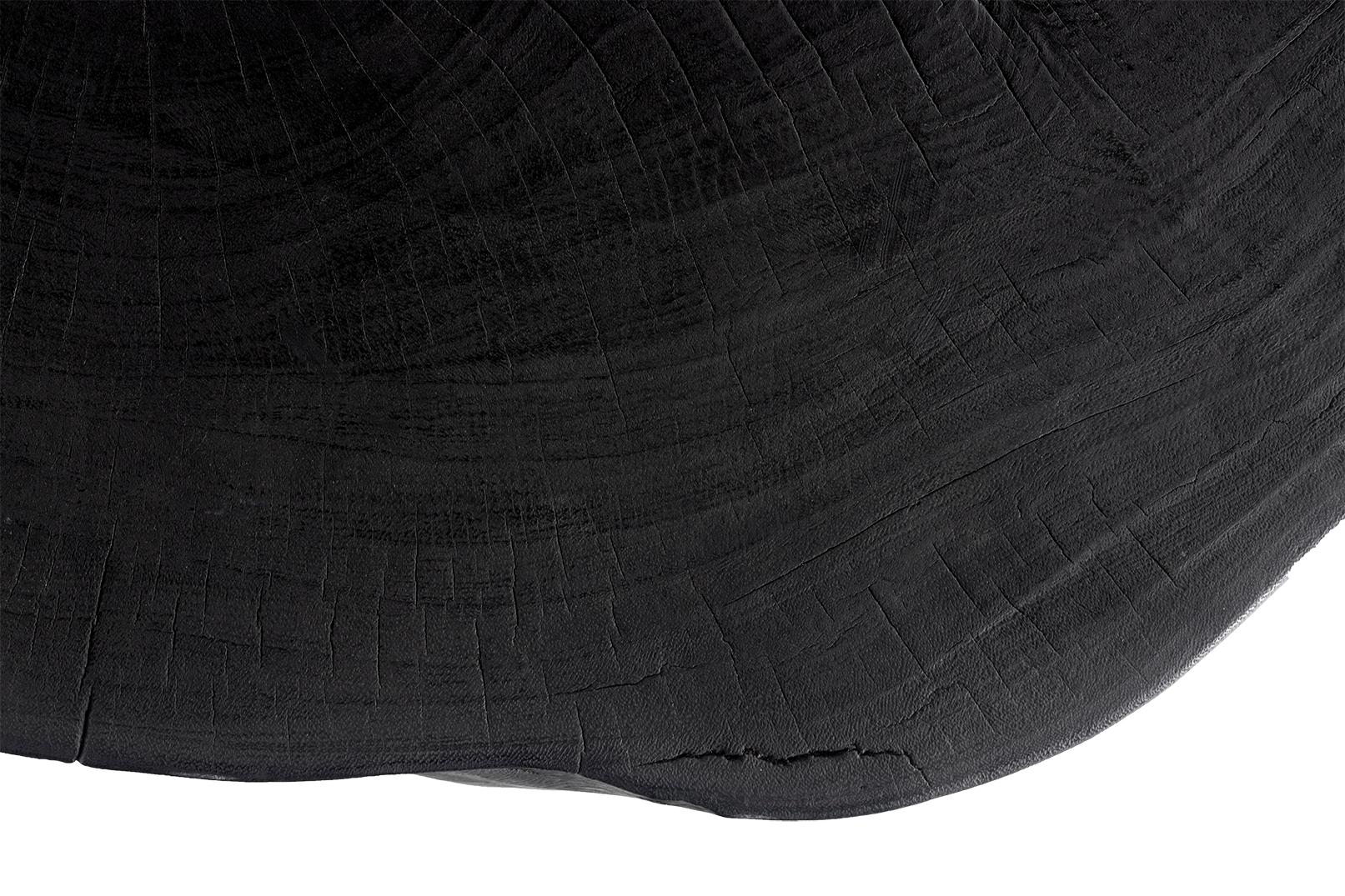 20th Century Ebonized Monumental Lychee Wood Coffee Table For Sale