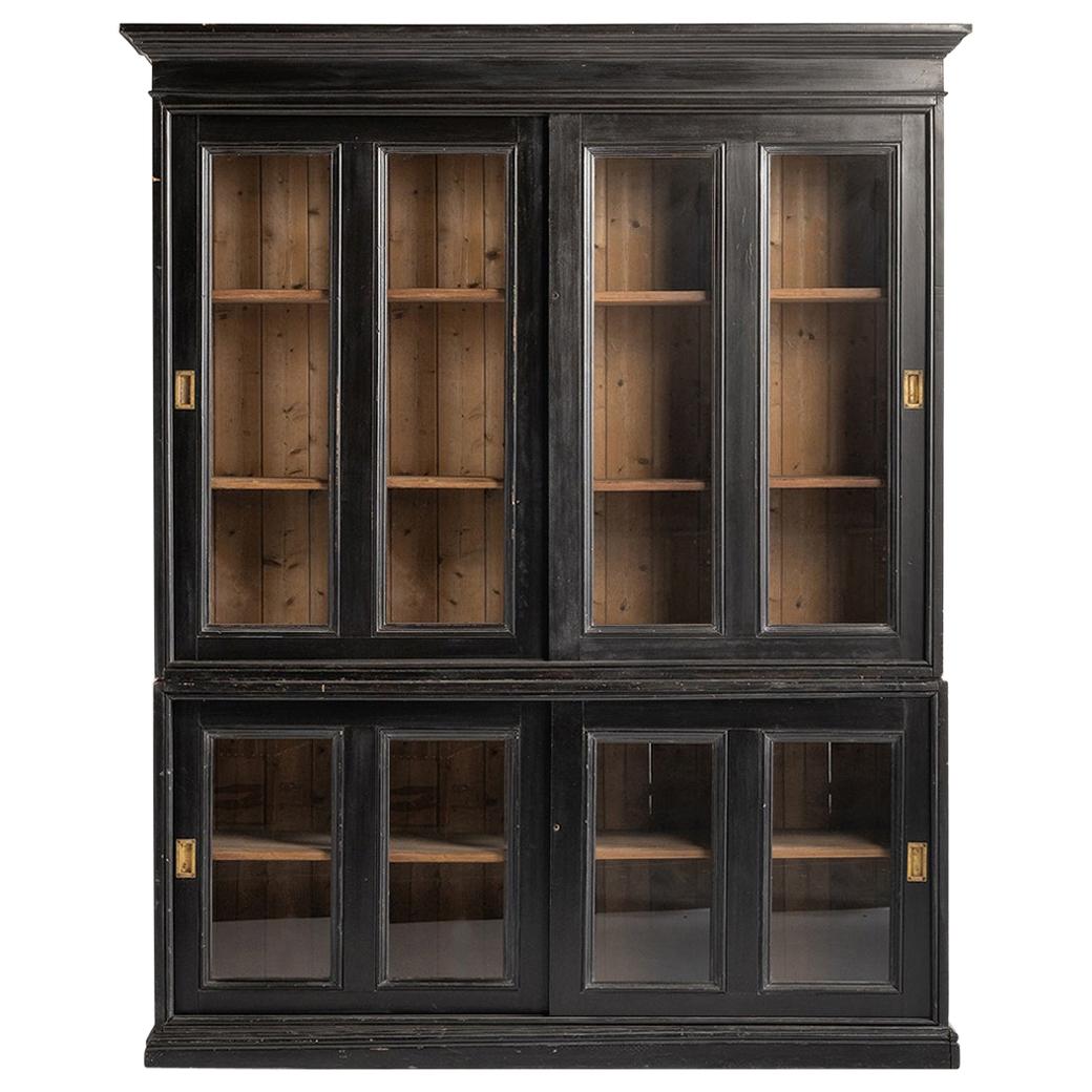 Ebonized Museum Cabinet