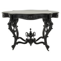 Used Ebonized Napoleon III Violin Center Table