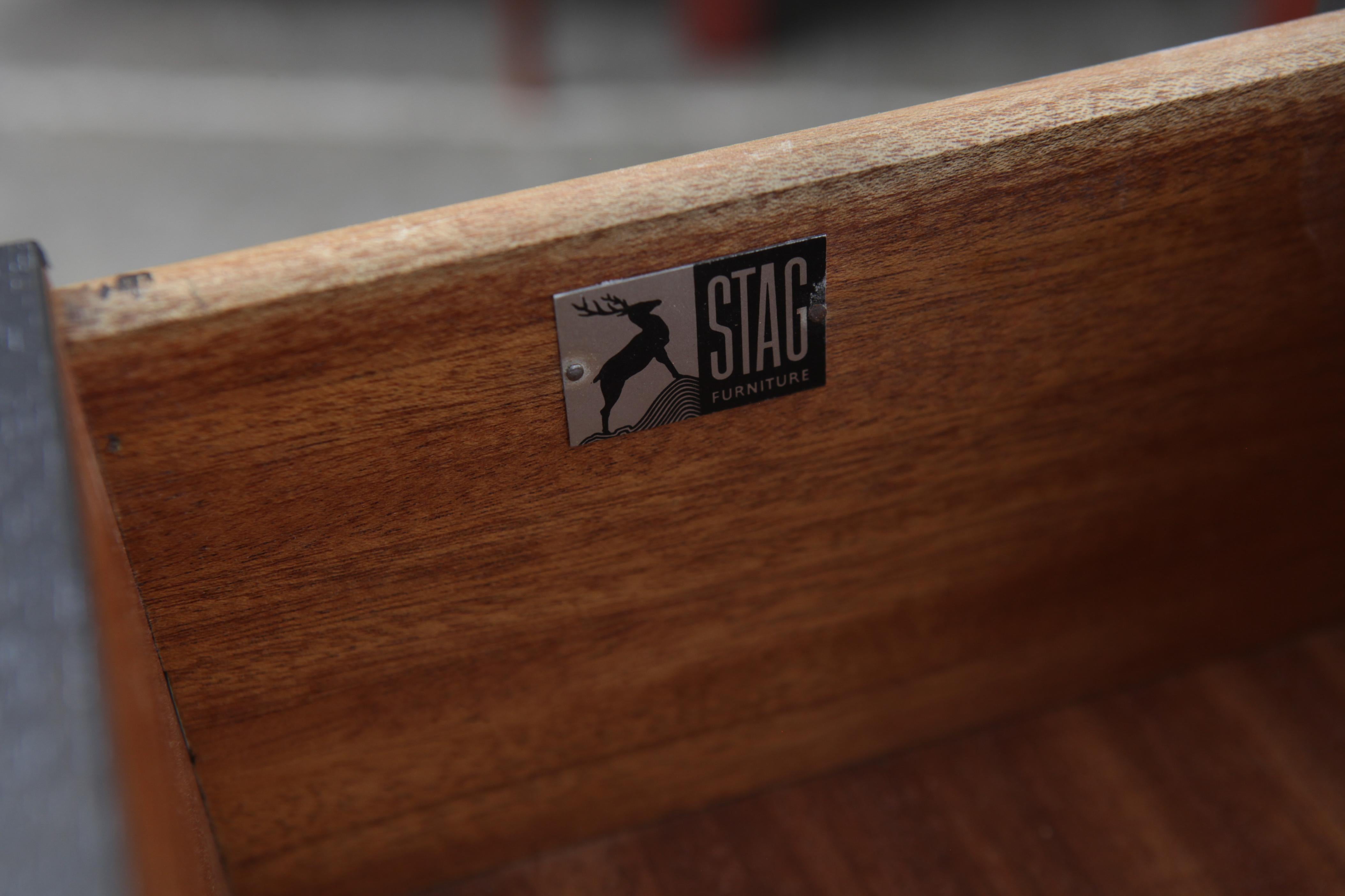 Ebonized Oak 1960s Four-Drawer Dresser by Stag of England 2