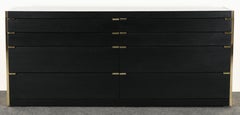 Ebonized Oak and Brass Dresser by Ello, 1980s