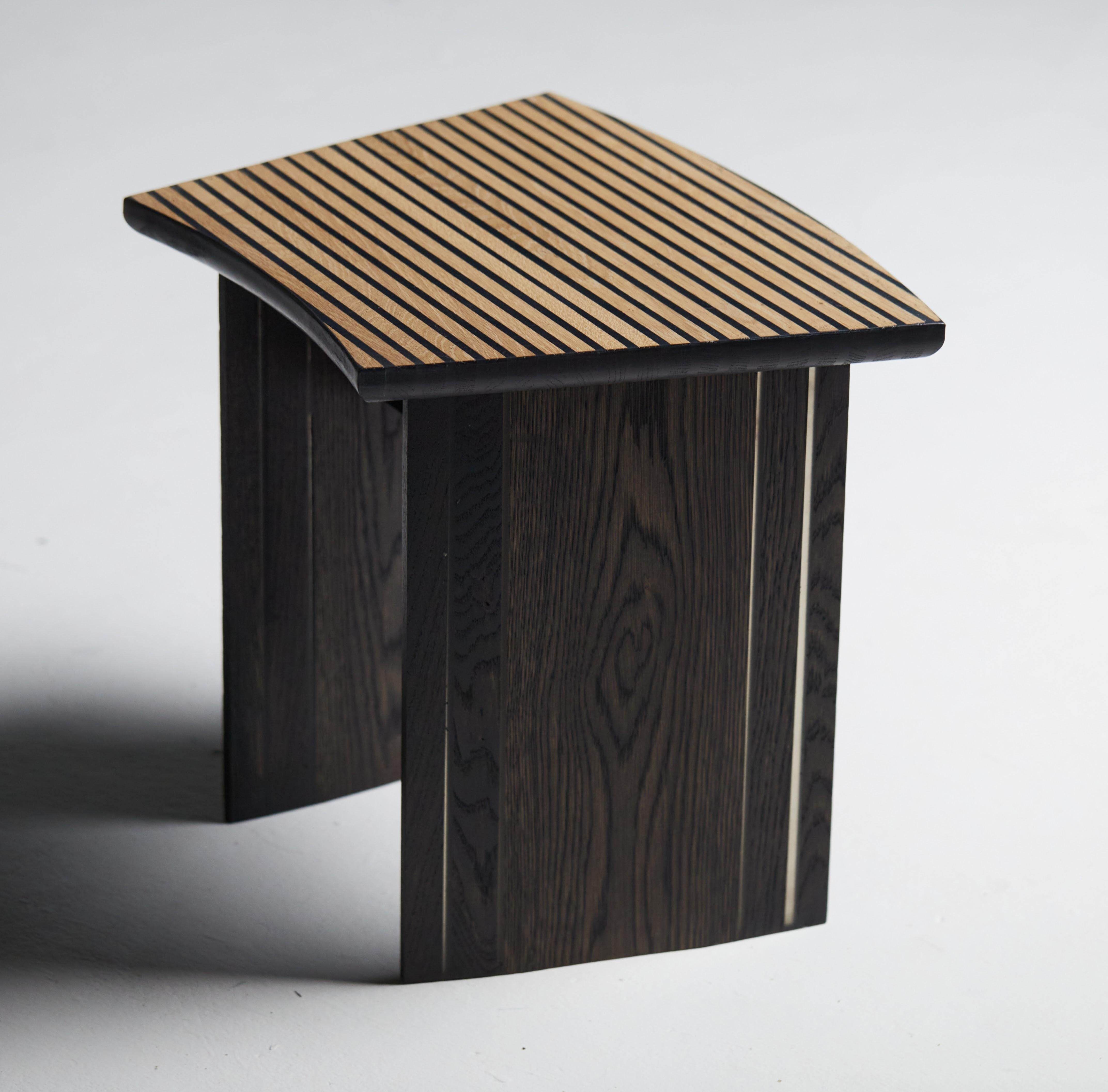 Ebonized oak and resin stools by Jonathan Field 2