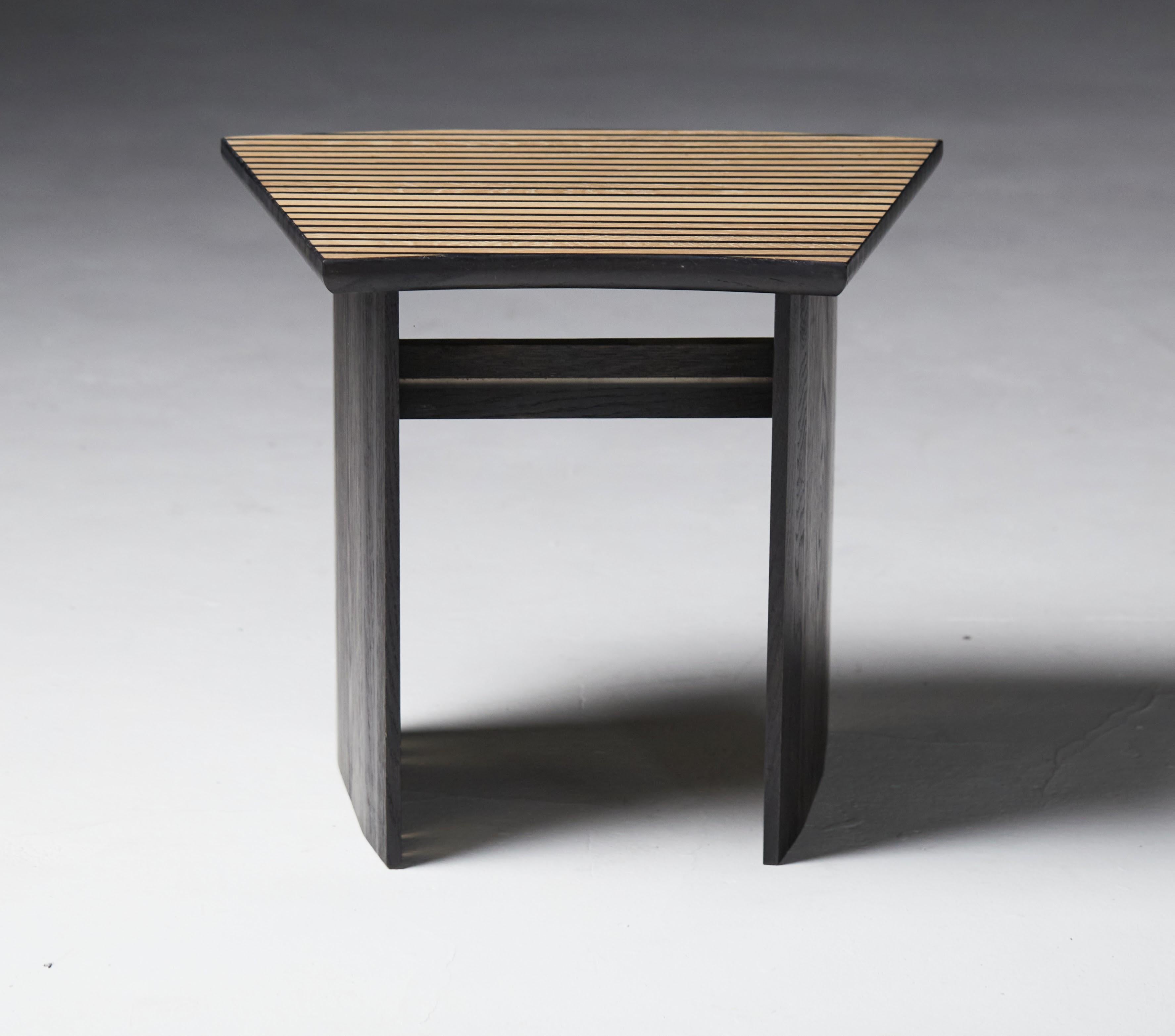 Ebonized oak and resin stools by Jonathan Field 3